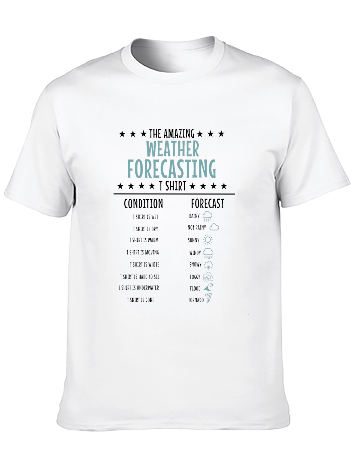 Camiseta Humorística Pronóstico del Tiempo