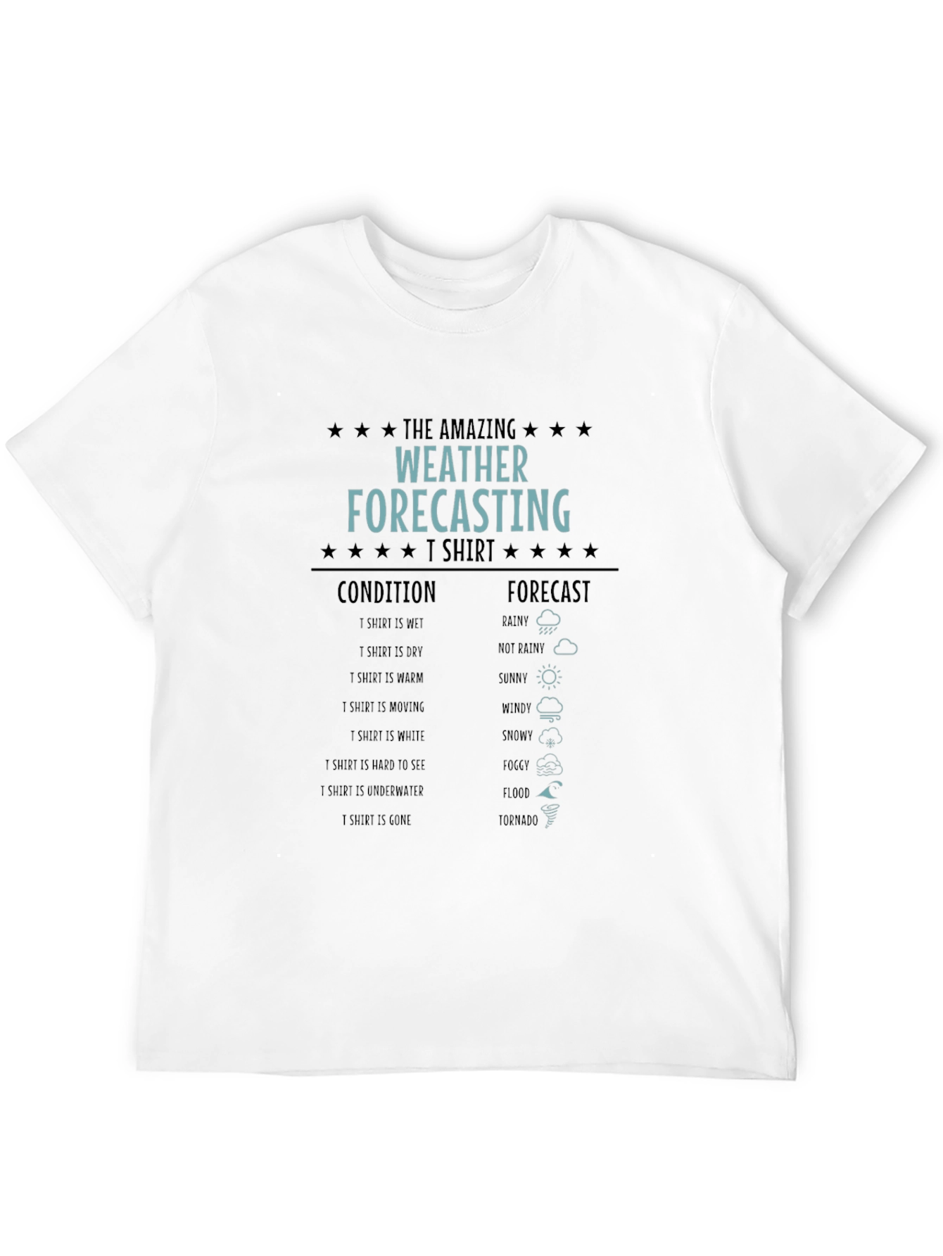 Camiseta Humorística Pronóstico del Tiempo