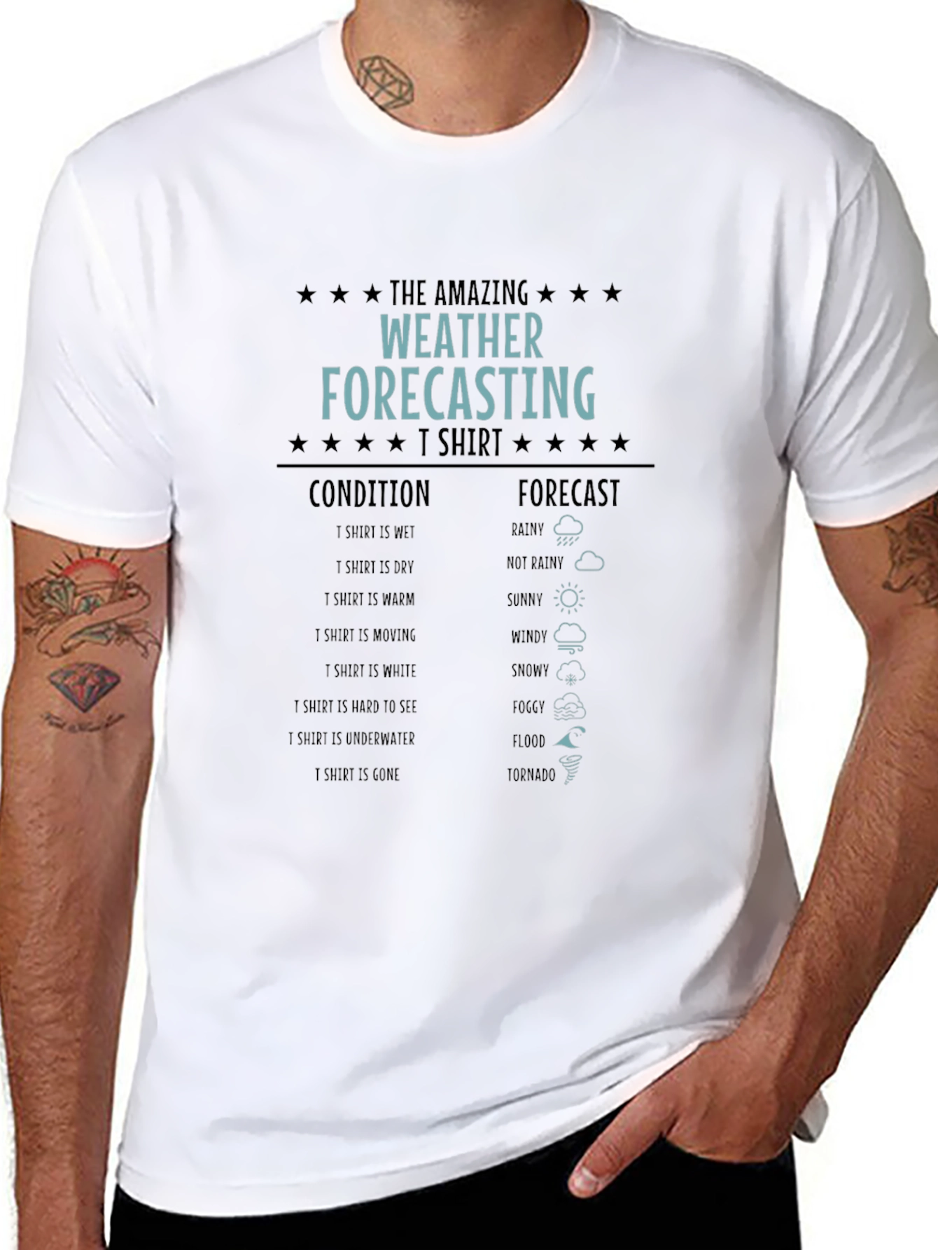 Camiseta Humorística Pronóstico del Tiempo