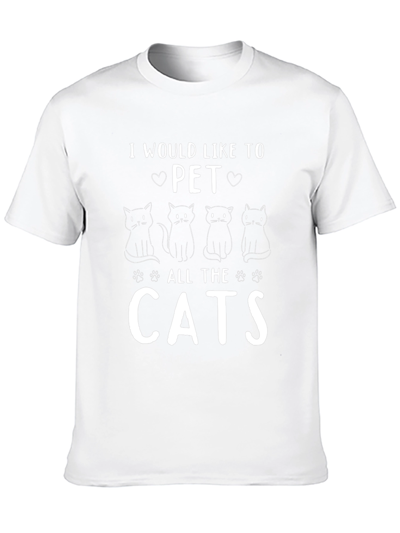 Camiseta Negra: Quiero Acariciar a Todos los Gatos