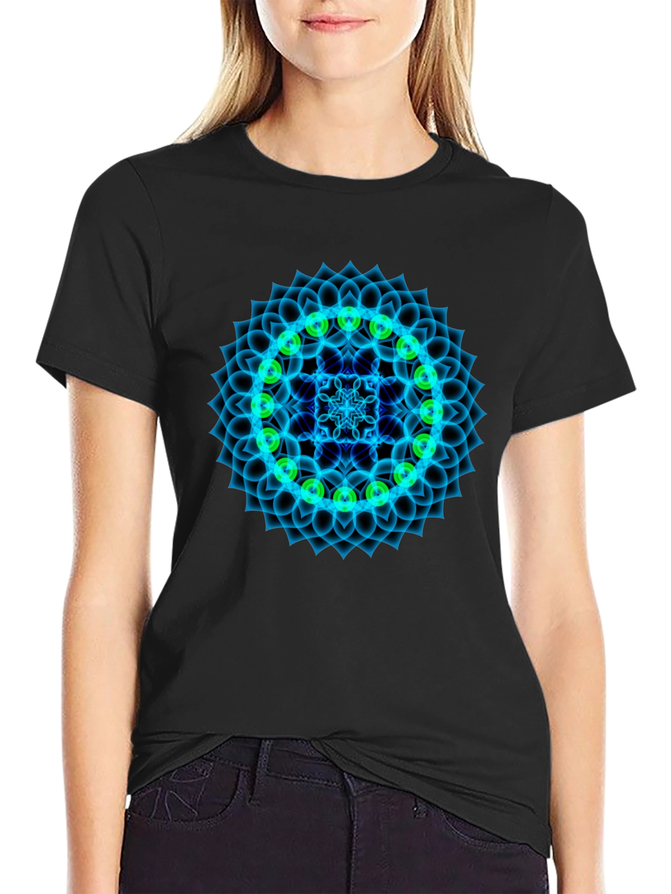 Camiseta Negra Mandala Chakra