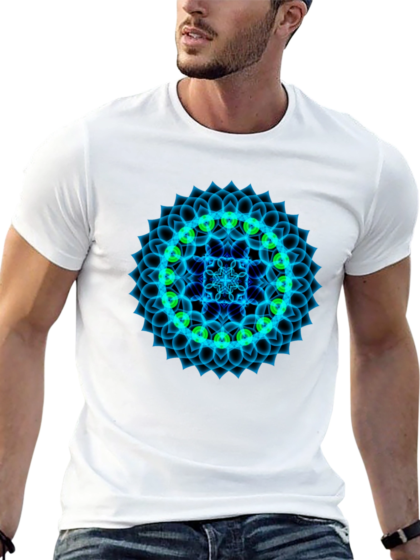 Camiseta Negra Mandala Chakra