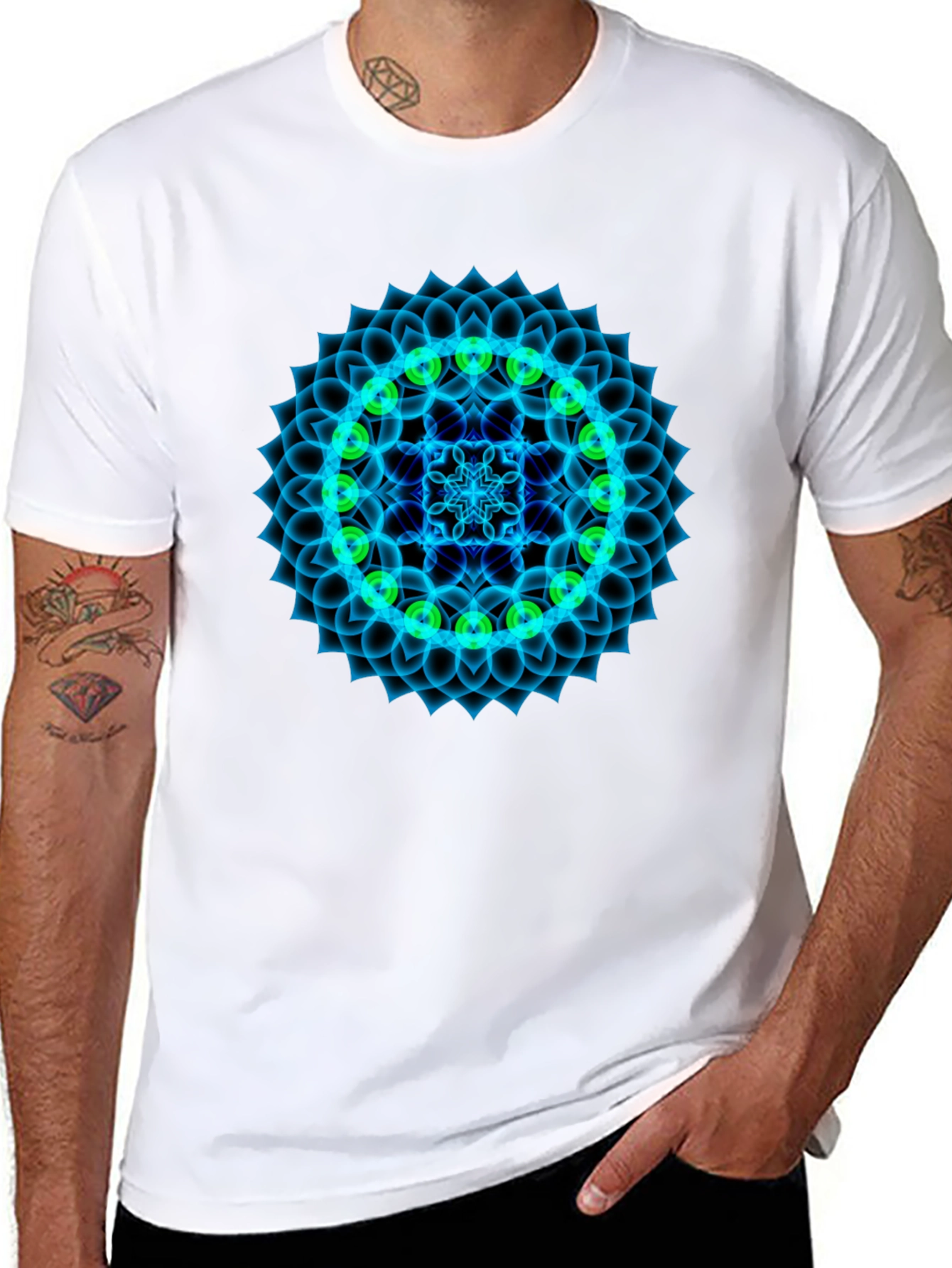 Camiseta Negra Mandala Chakra