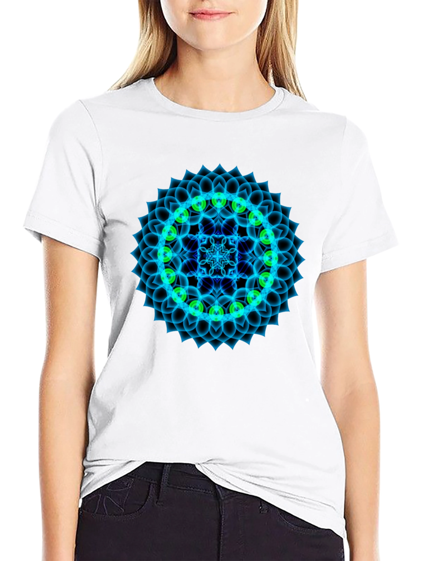 Camiseta Negra Mandala Chakra