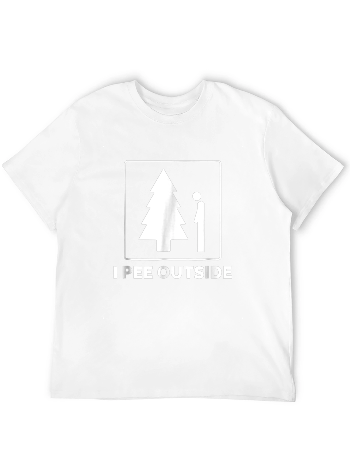 Camiseta Negra I Pee Outside Divertida para Hombre