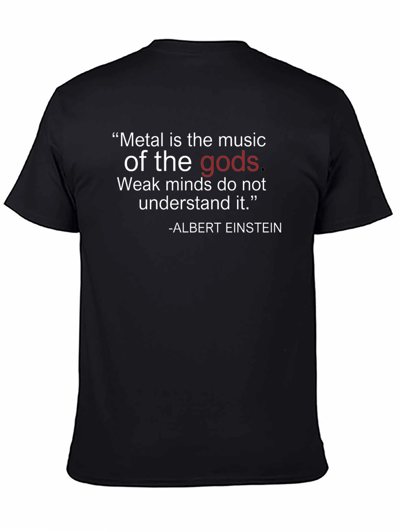 Camiseta Negra Metal es la música de los dioses