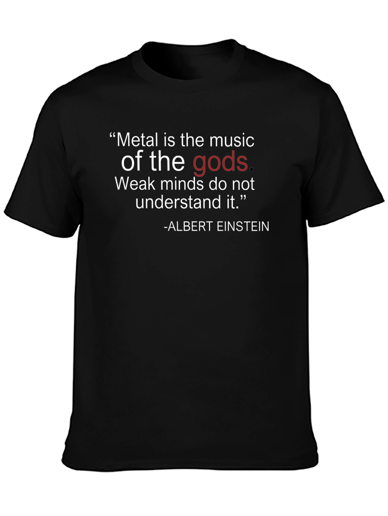 Camiseta Negra Metal es la música de los dioses
