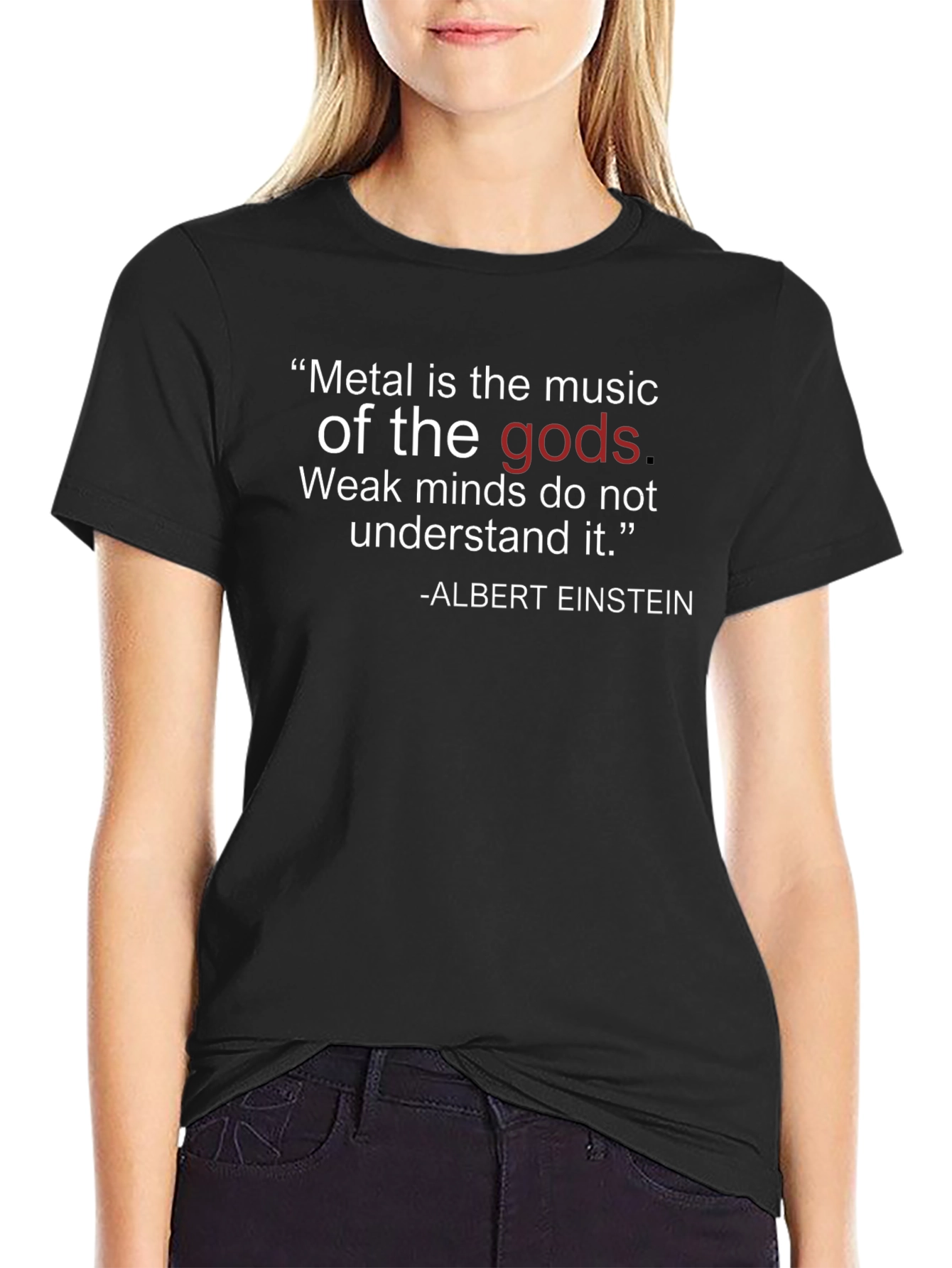 Camiseta Negra Metal es la música de los dioses