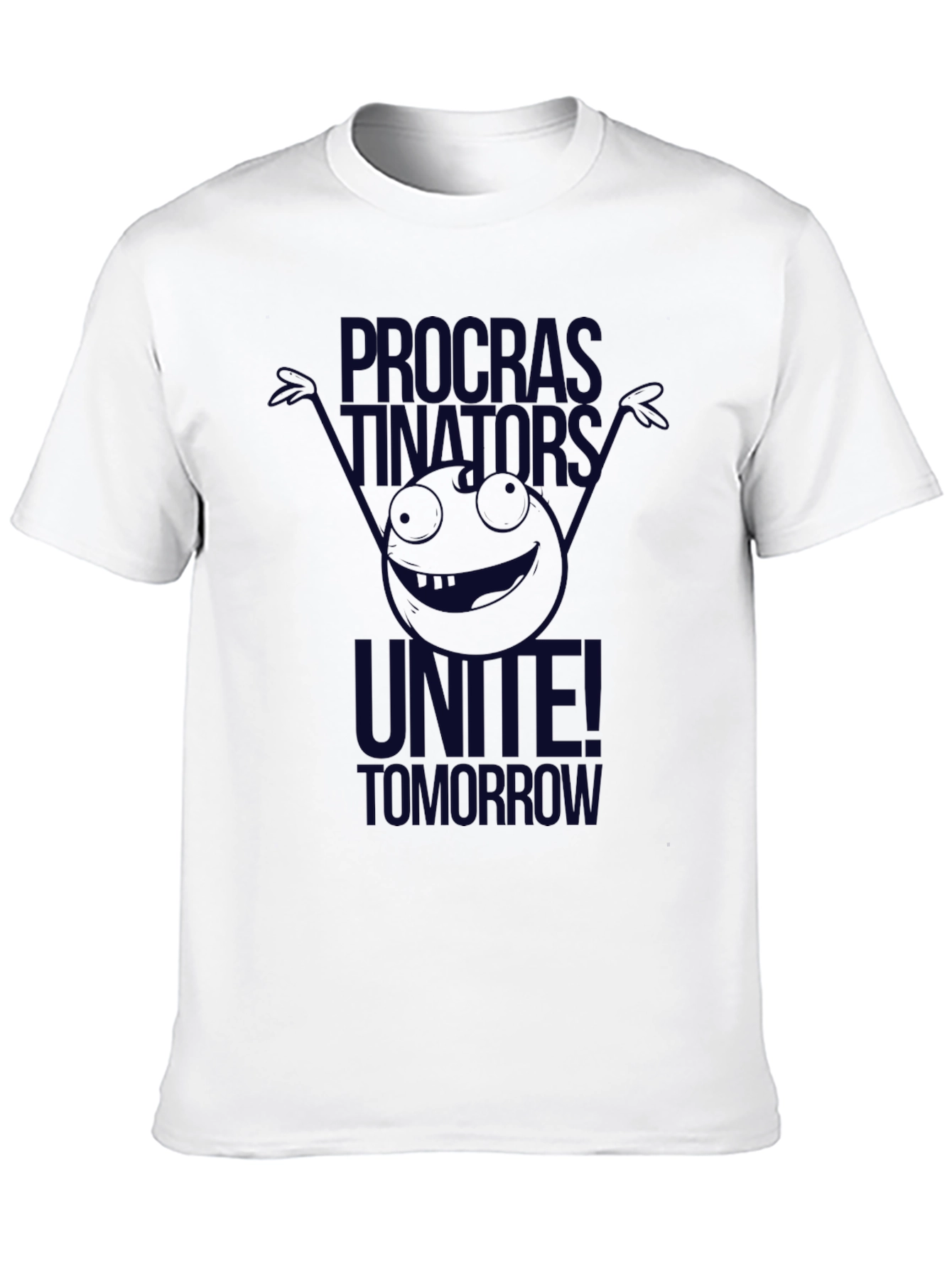 Camiseta Negra: Procrastinadores ¡Únanse Mañana!