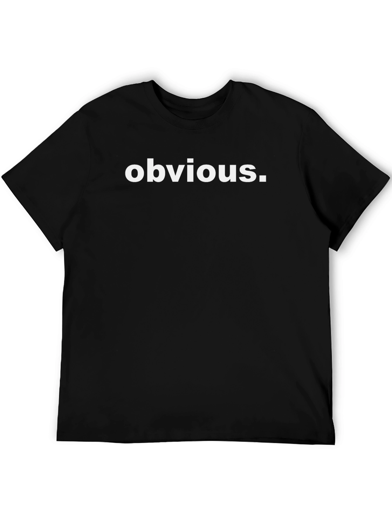 Camiseta Negra Hombre - Diseño Obvio
