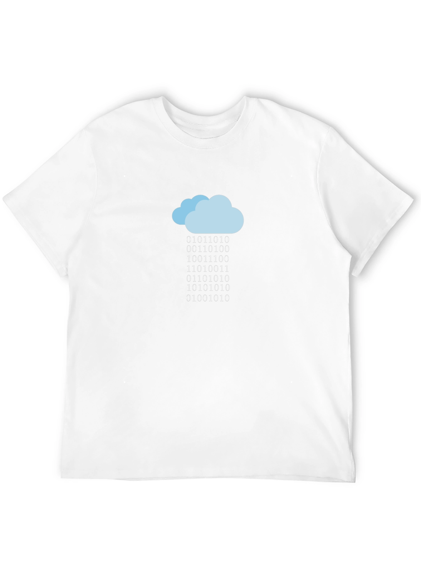Camiseta Negra Nube de Código Binario