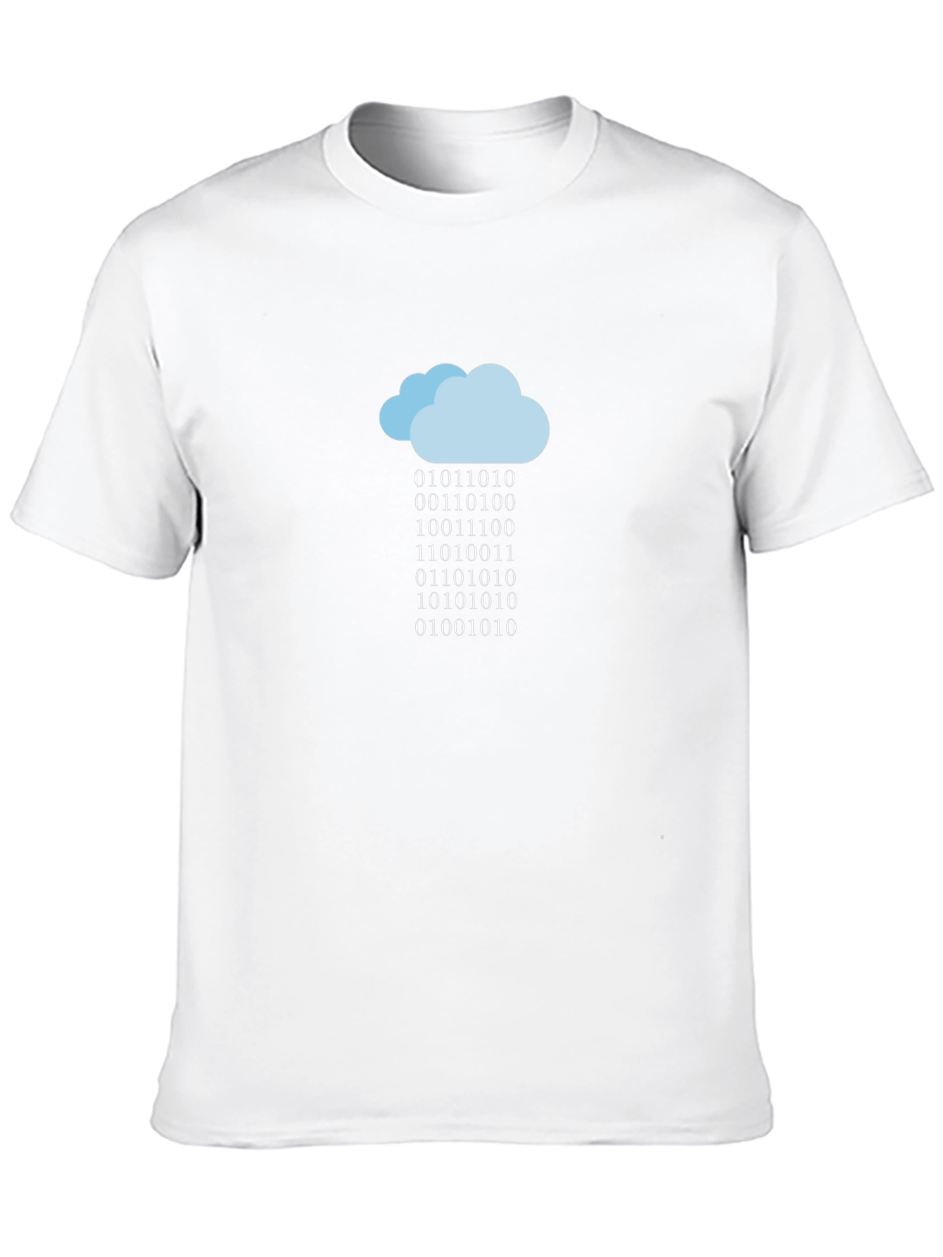 Camiseta Negra Nube de Código Binario