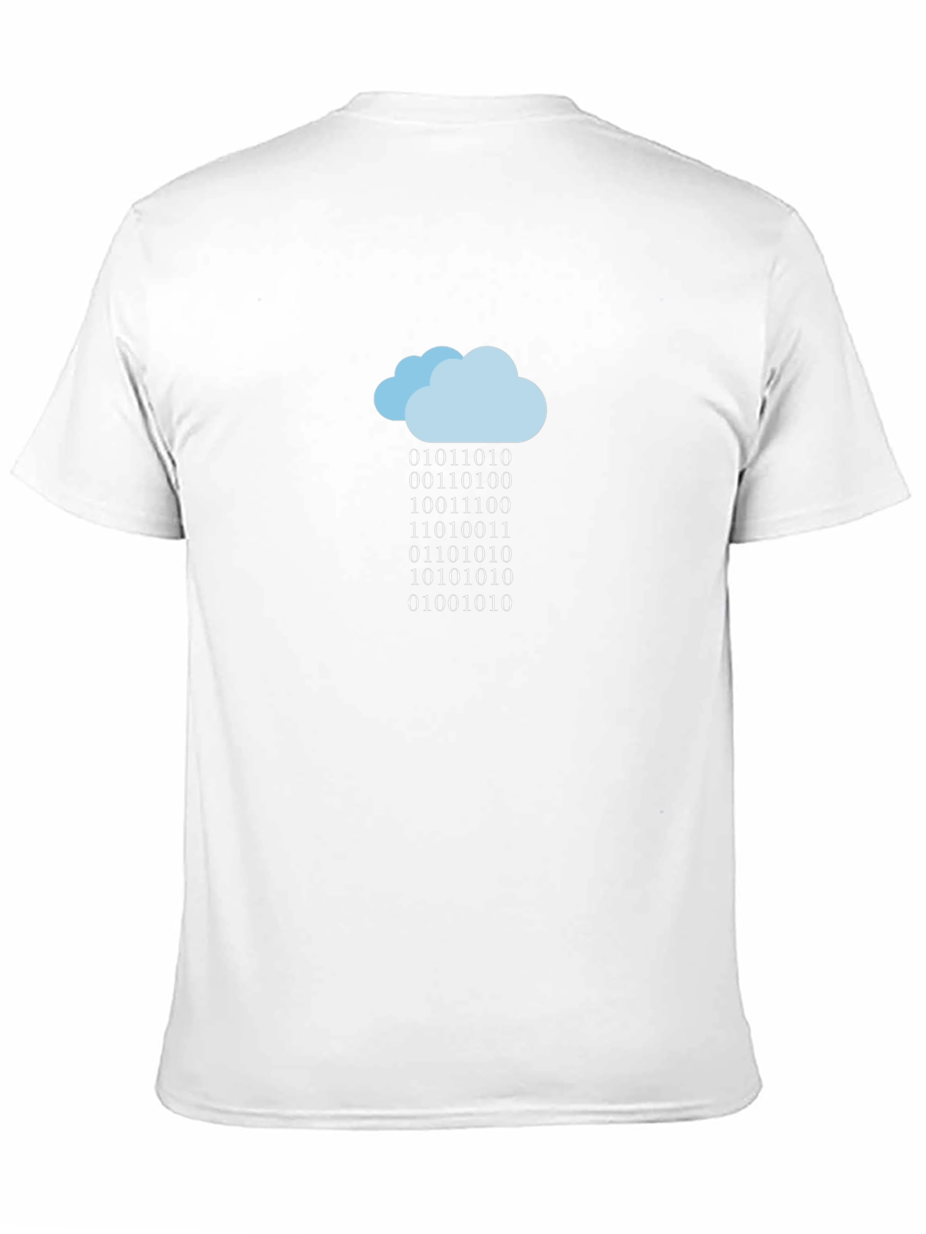 Camiseta Negra Nube de Código Binario