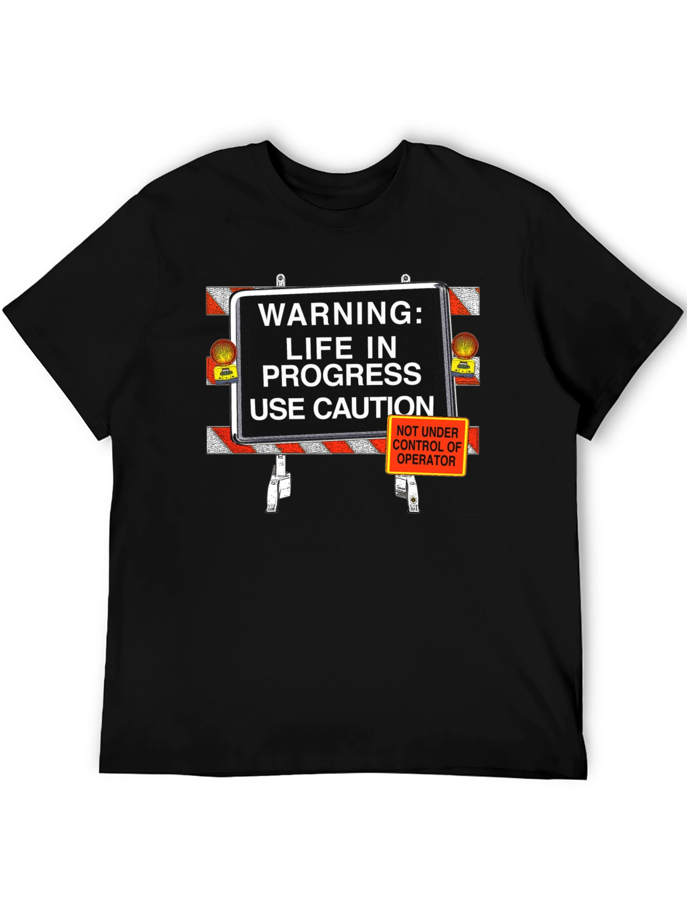 Camiseta Negra: ¡Precaución Vida en Progreso!