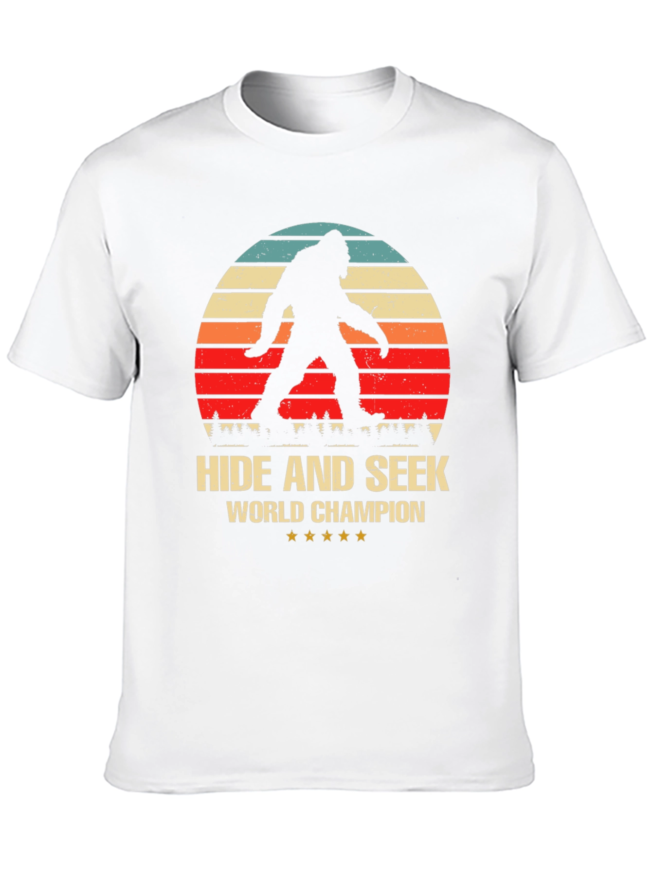 Camiseta Negra Sasquatch Campeón Escondite