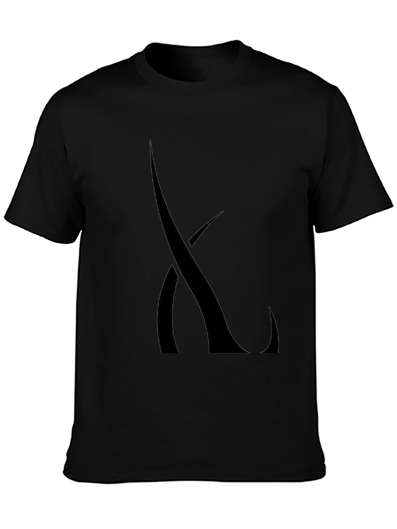 Camiseta Negra Hombre con Diseño Abstracto