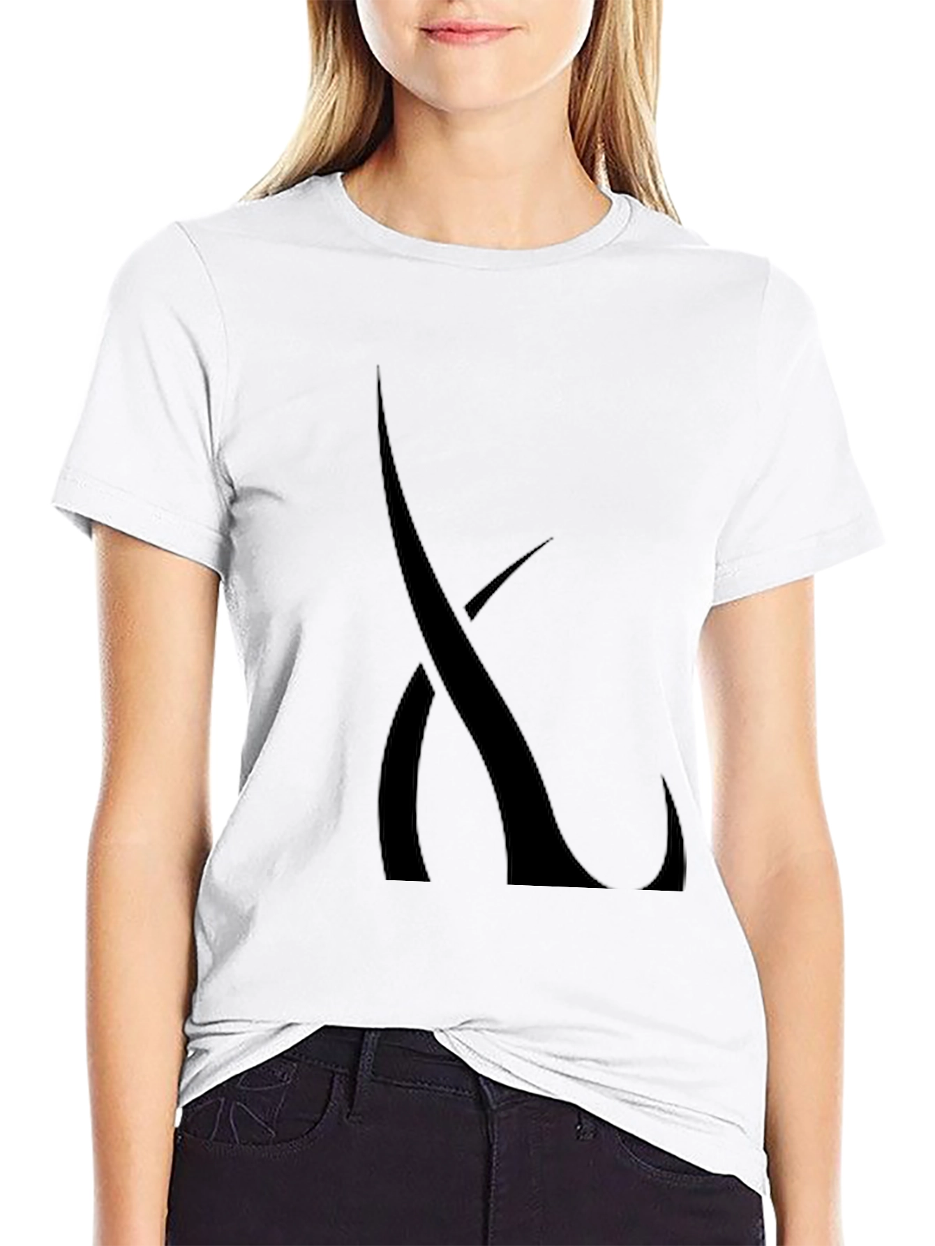 Camiseta Negra Hombre con Diseño Abstracto