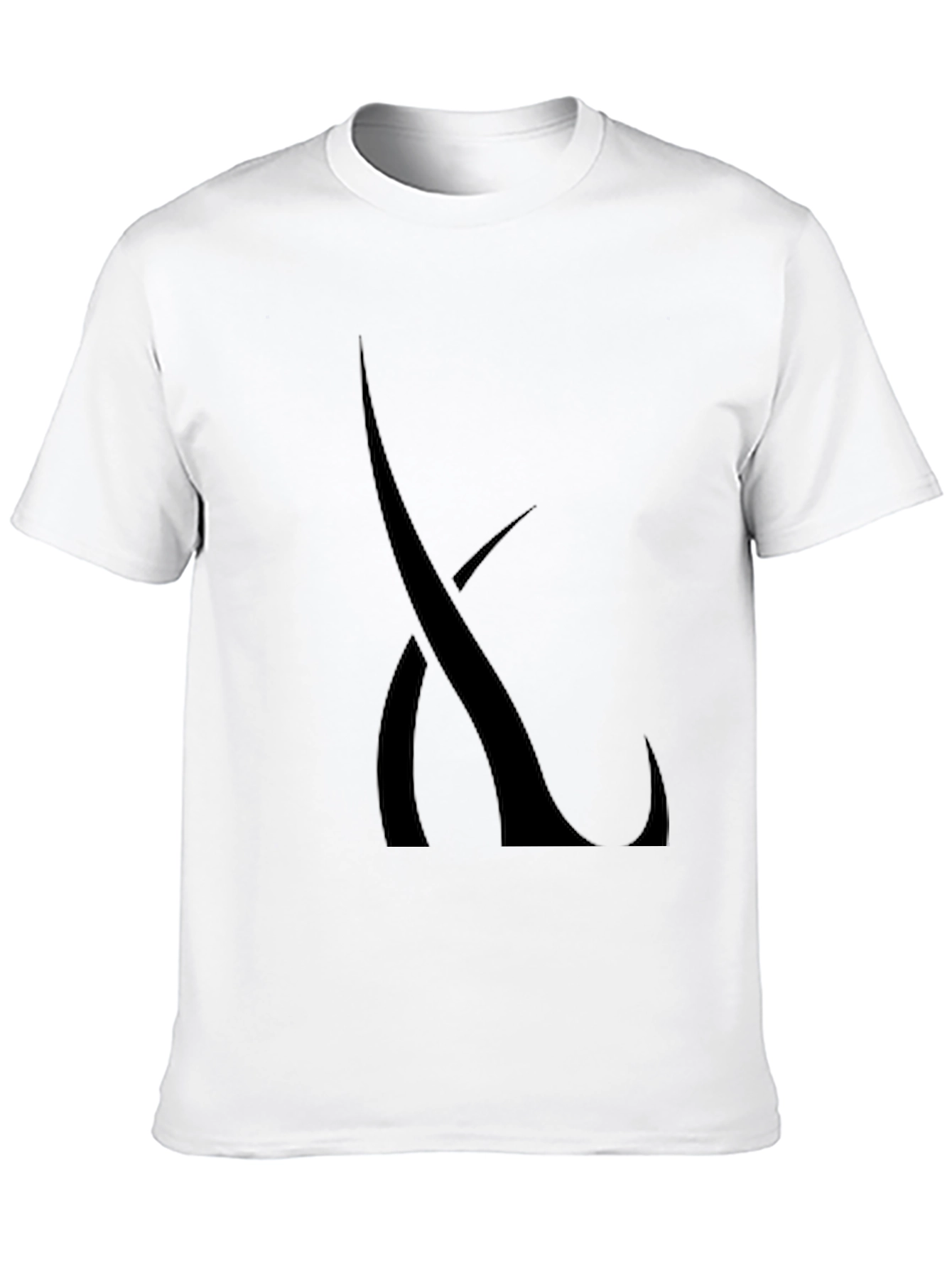 Camiseta Negra Hombre con Diseño Abstracto