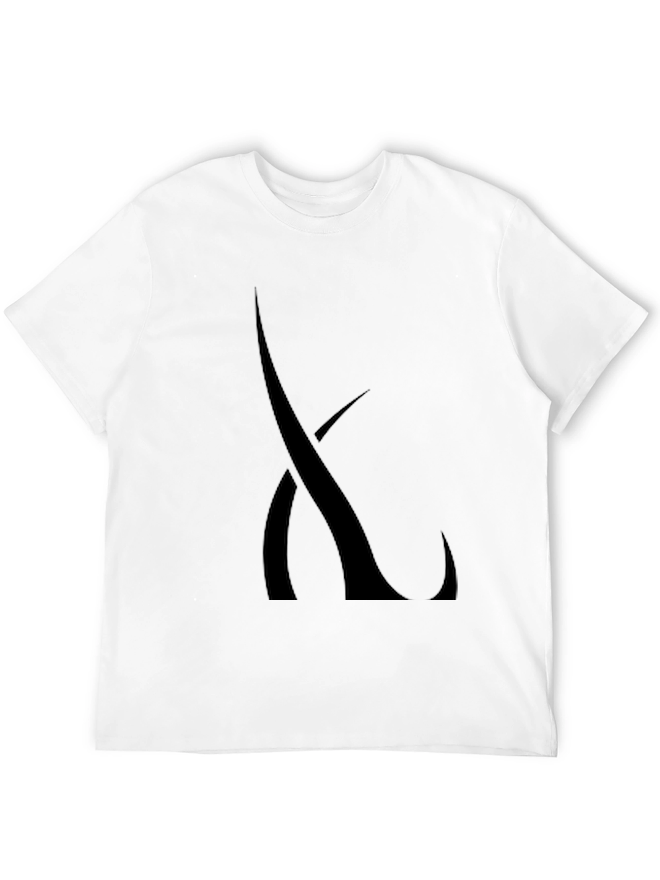 Camiseta Negra Hombre con Diseño Abstracto