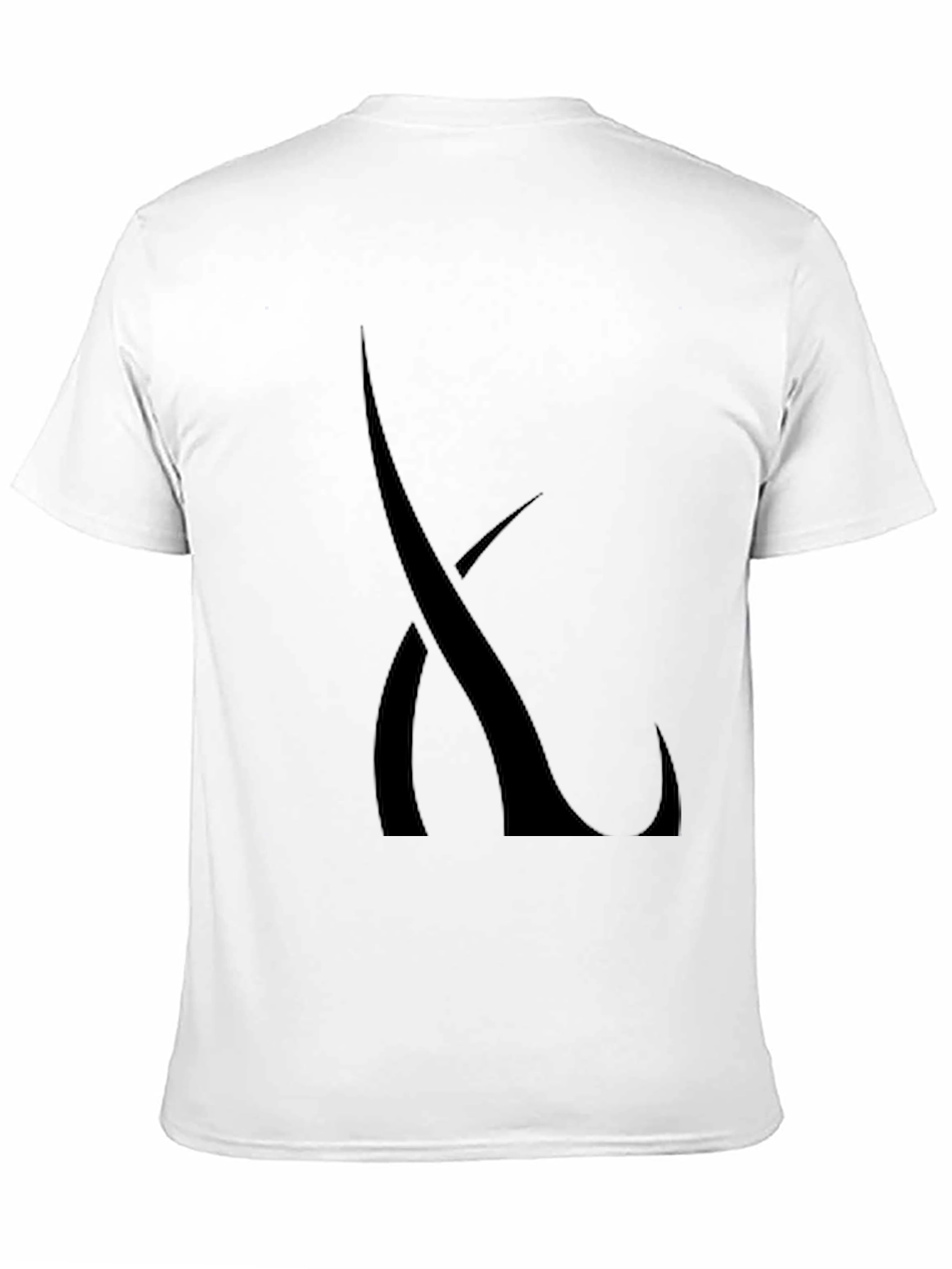 Camiseta Negra Hombre con Diseño Abstracto