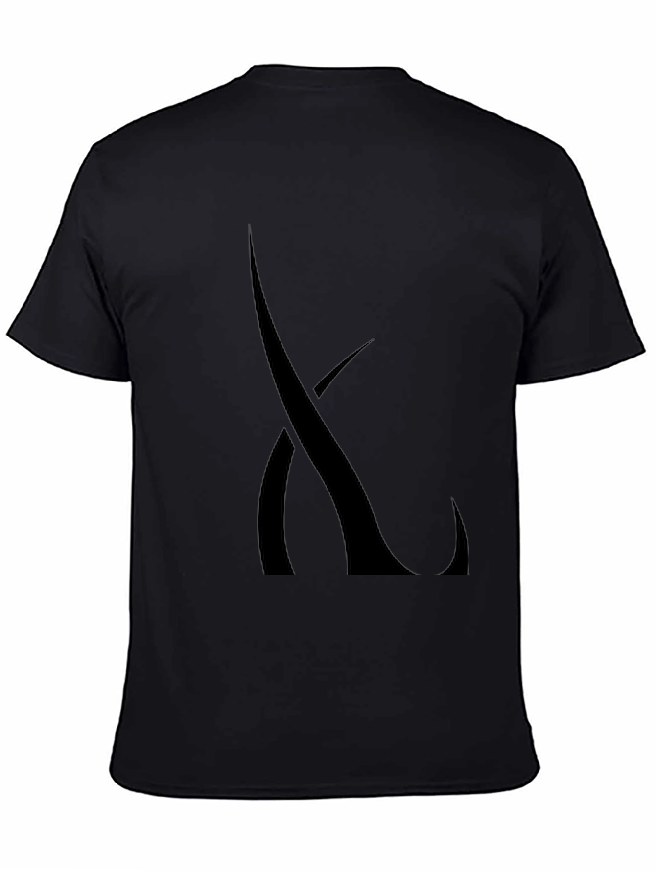 Camiseta Negra Hombre con Diseño Abstracto
