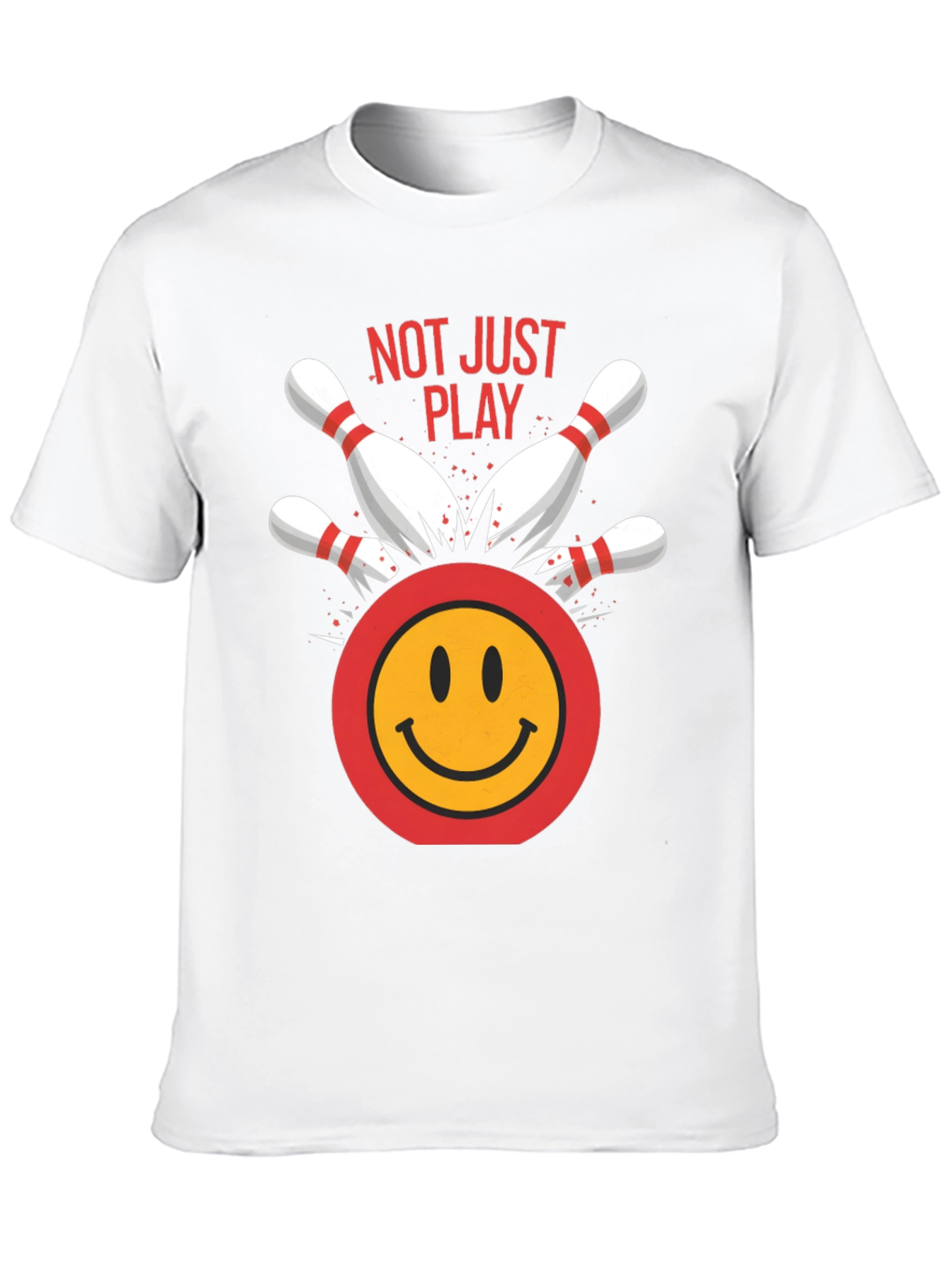 Camiseta Negra Bolos Sonriente