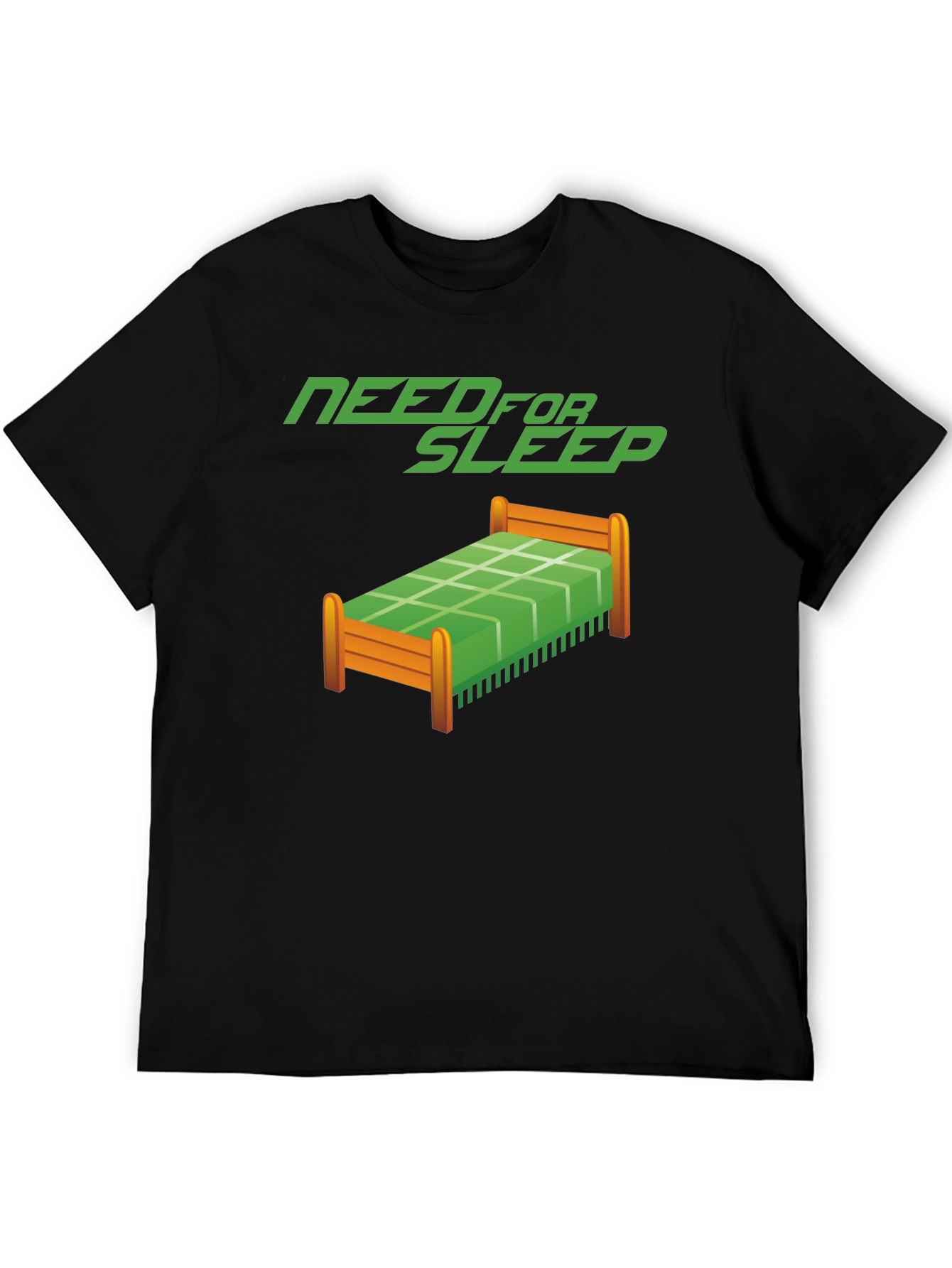 Camiseta Negra Need for Sleep Divertida