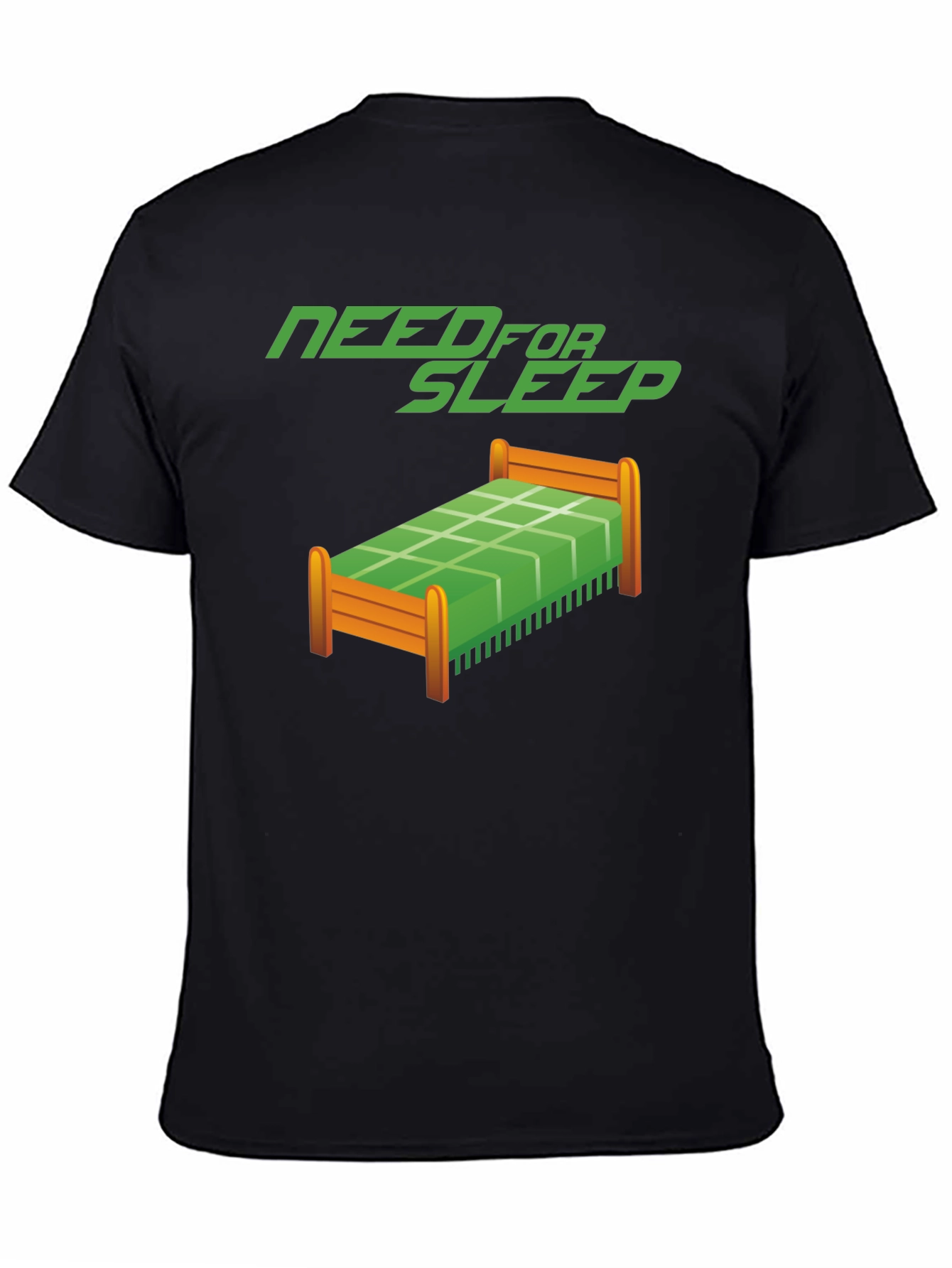 Camiseta Negra Need for Sleep Divertida
