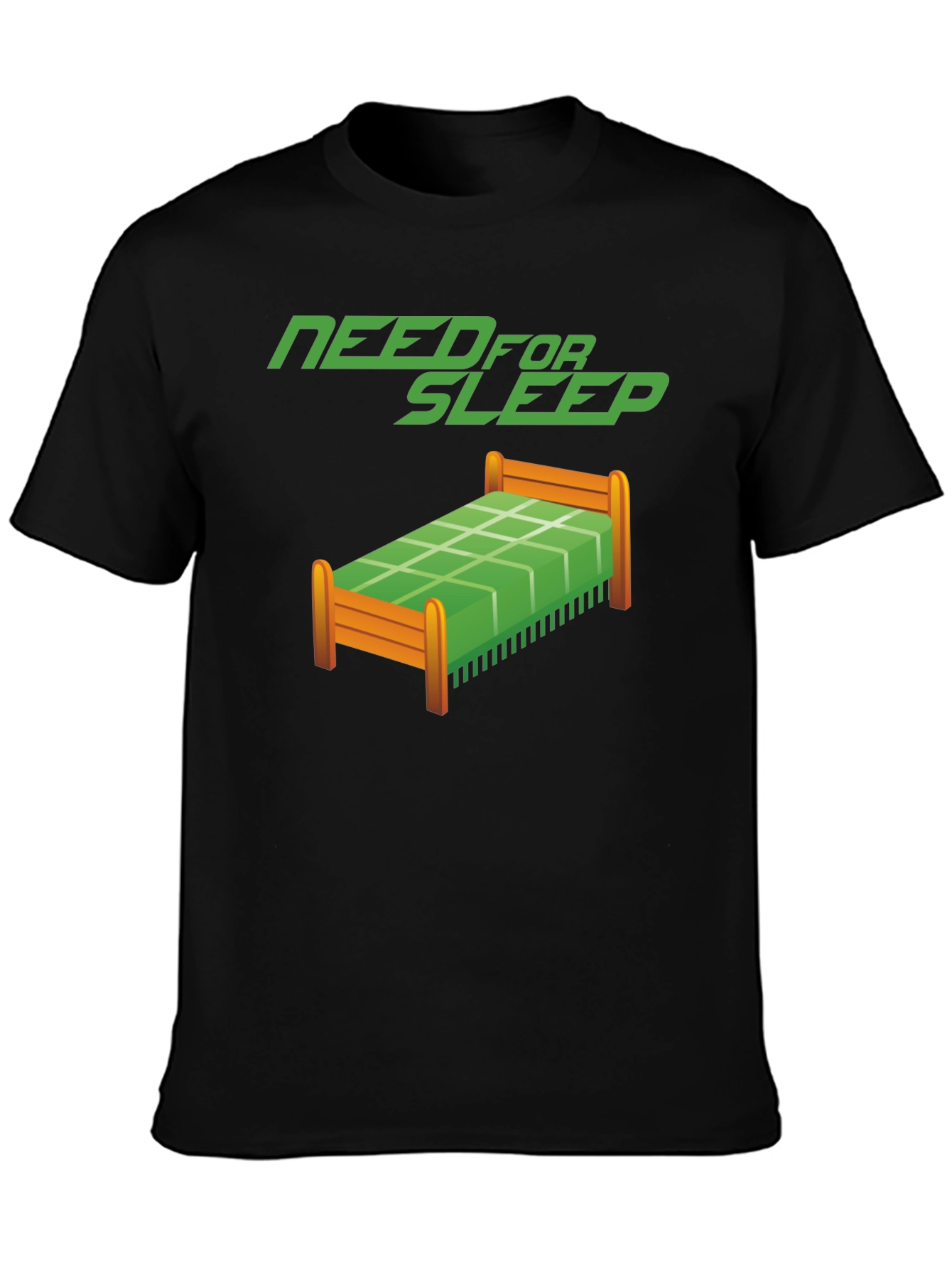 Camiseta Negra Need for Sleep Divertida