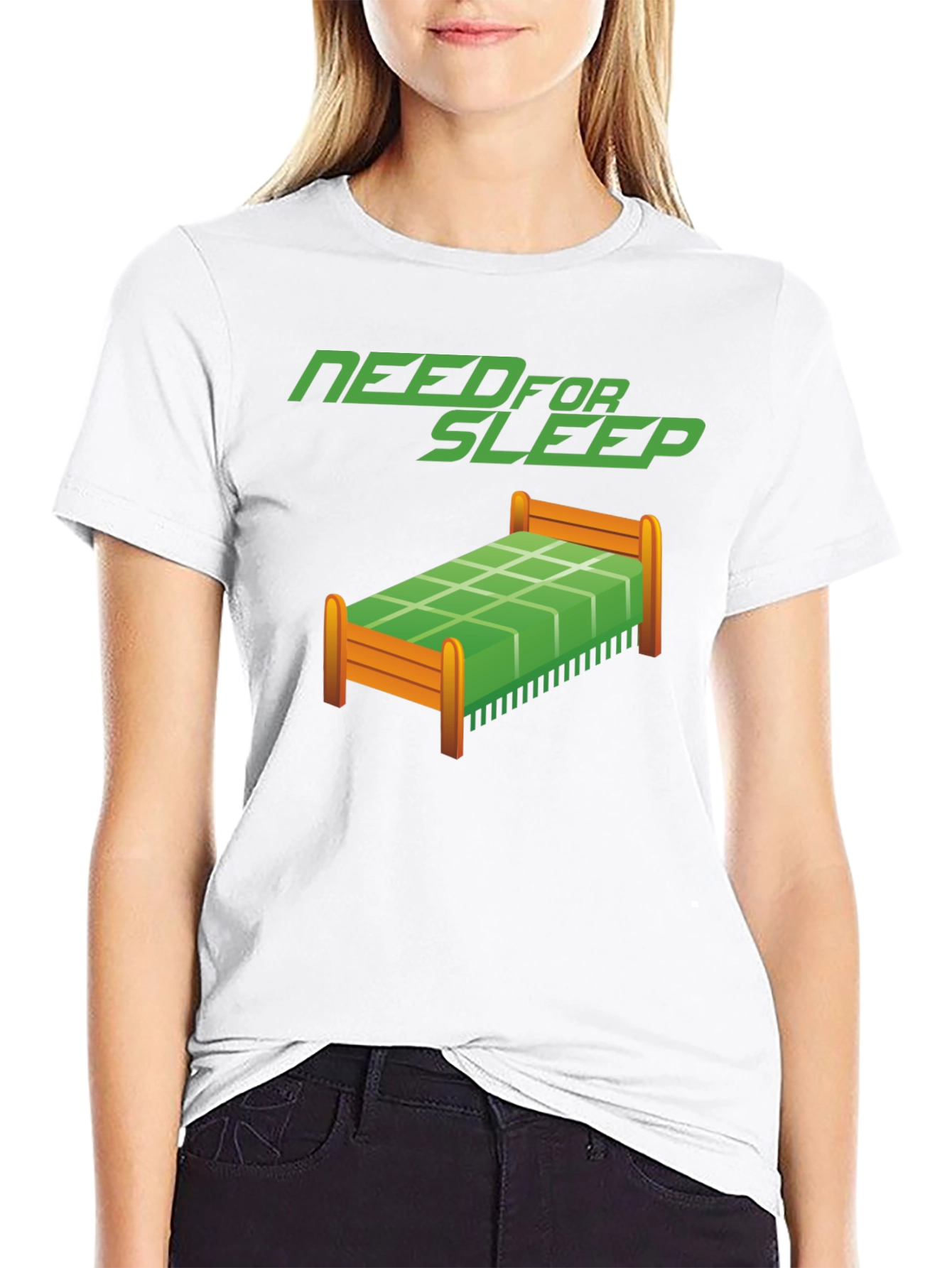 Camiseta Negra Need for Sleep Divertida
