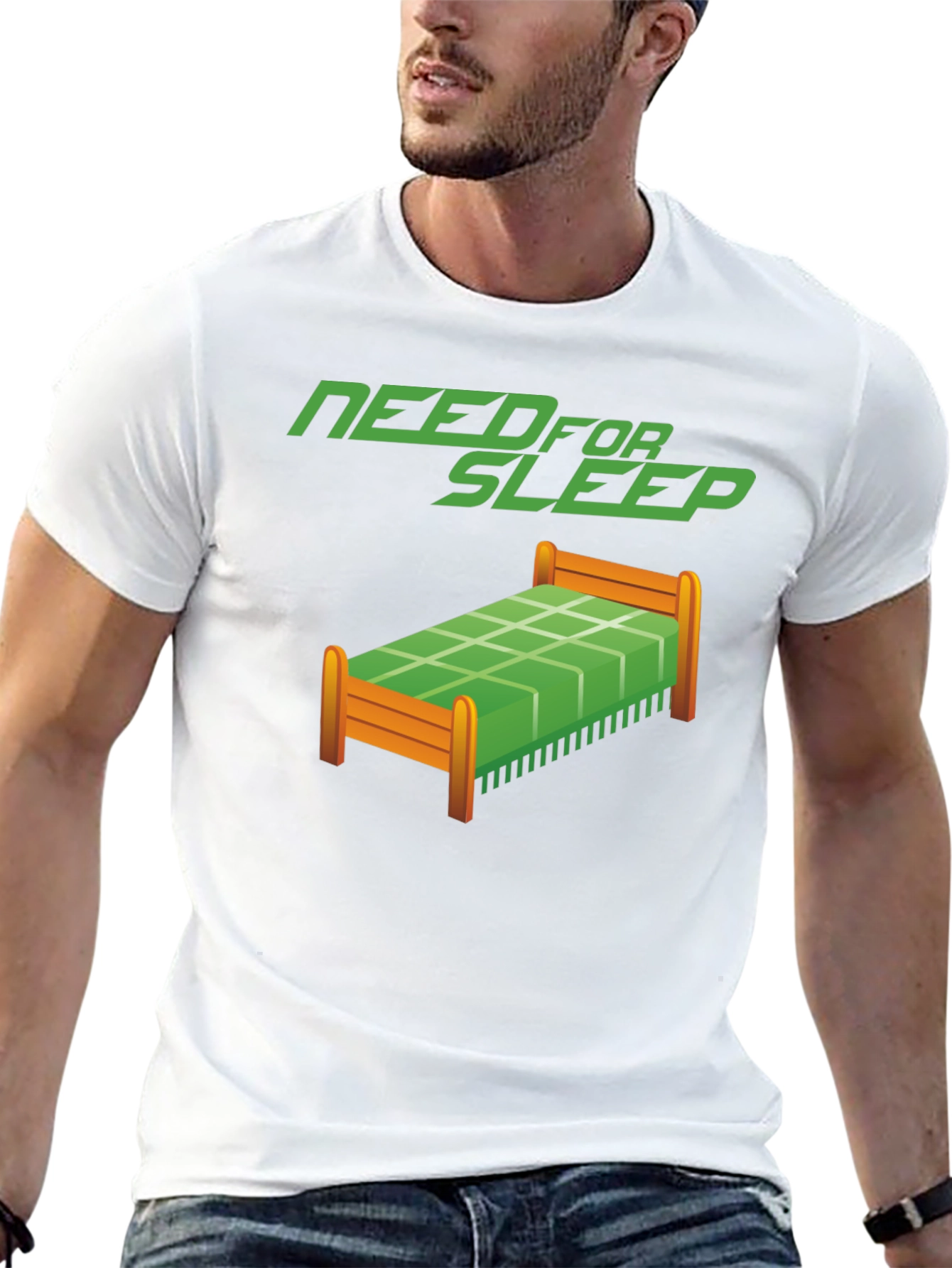 Camiseta Negra Need for Sleep Divertida
