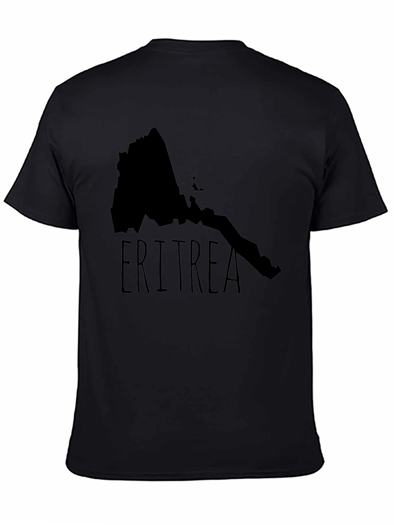 Camiseta Eritrea Mapa Negra Diseño Original