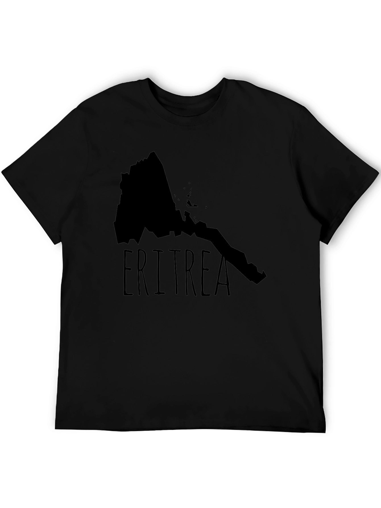 Camiseta Eritrea Mapa Negra Diseño Original