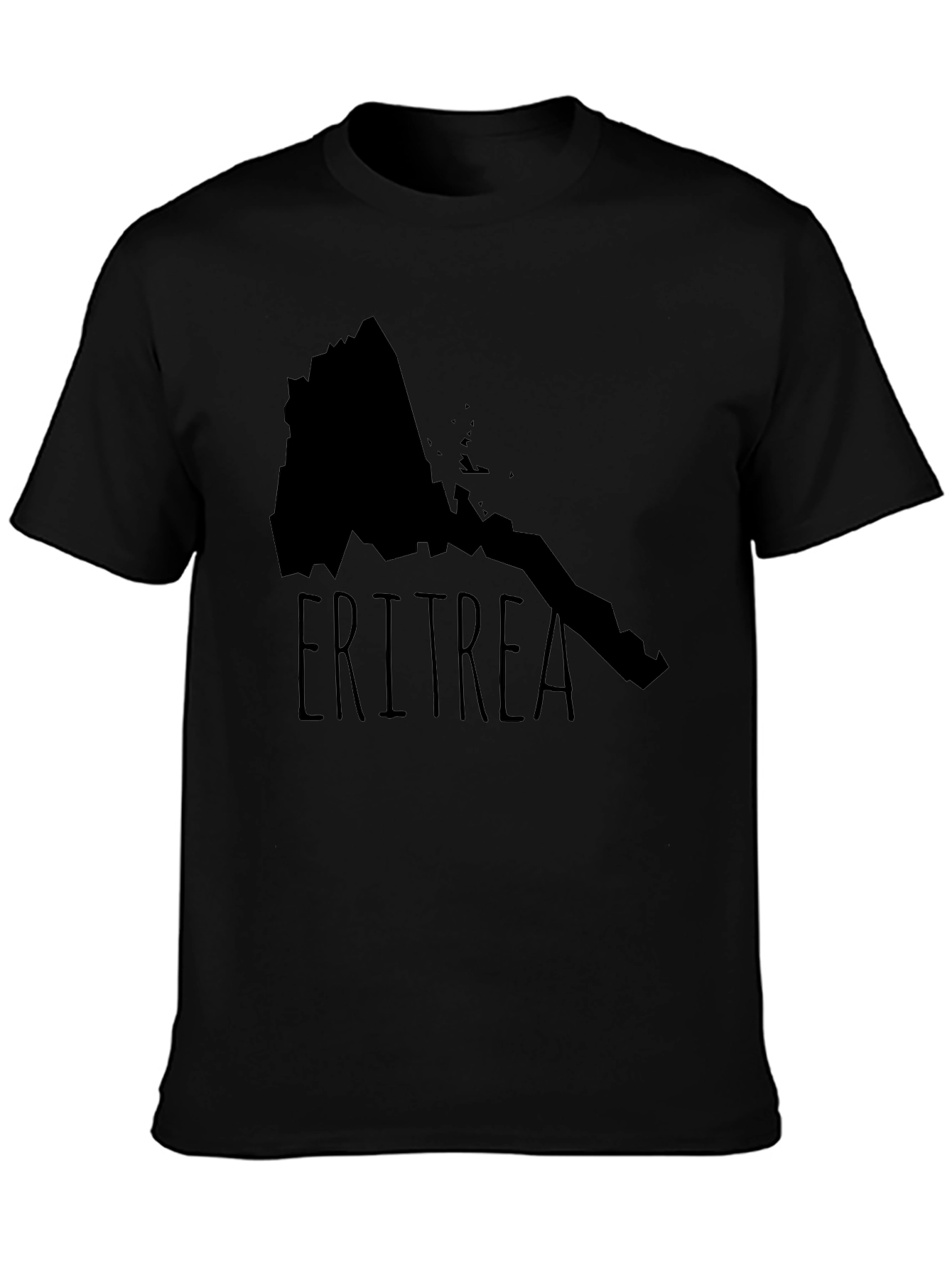 Camiseta Eritrea Mapa Negra Diseño Original