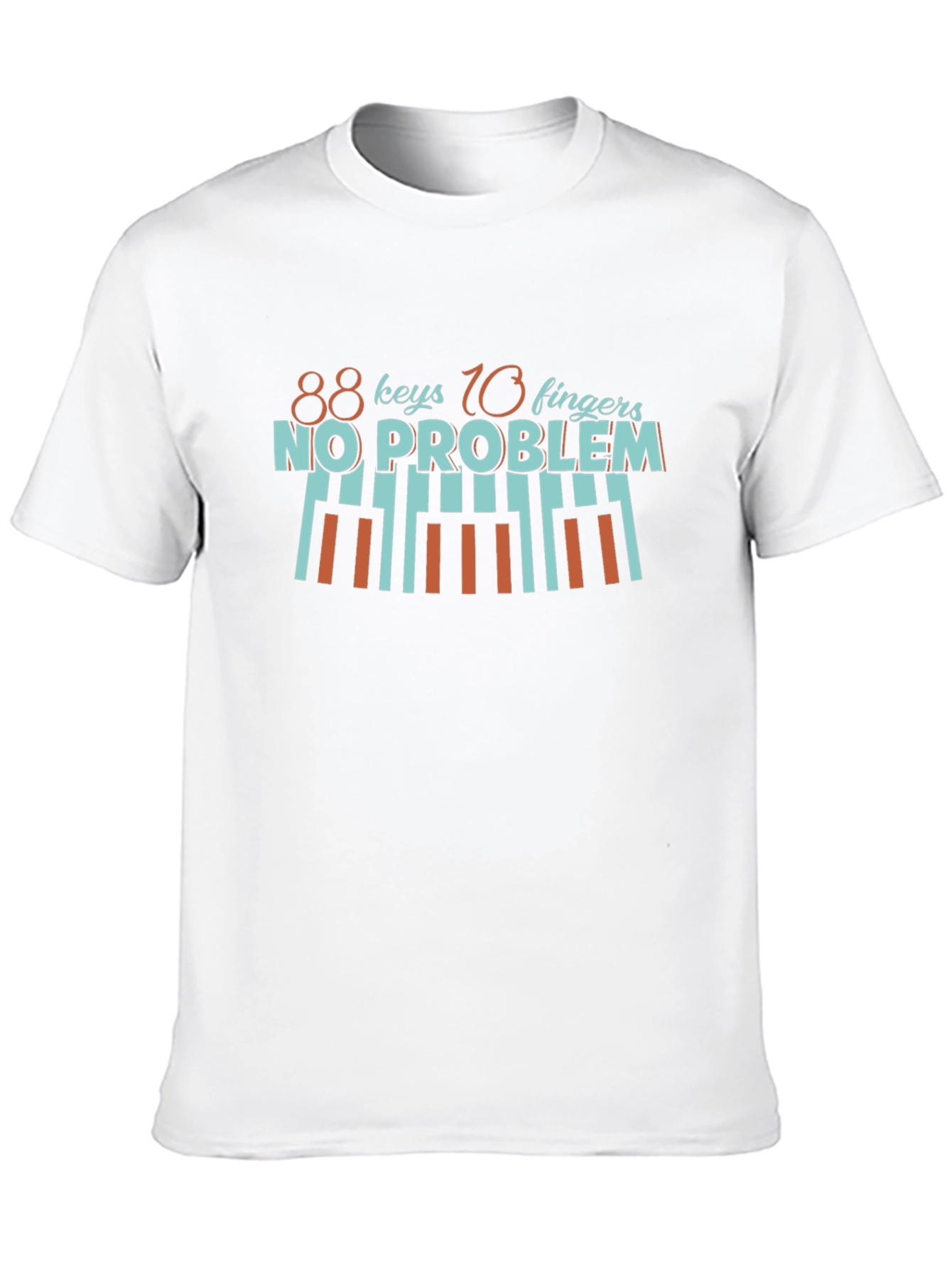 Camiseta Negra con Diseño de Piano para Músicos