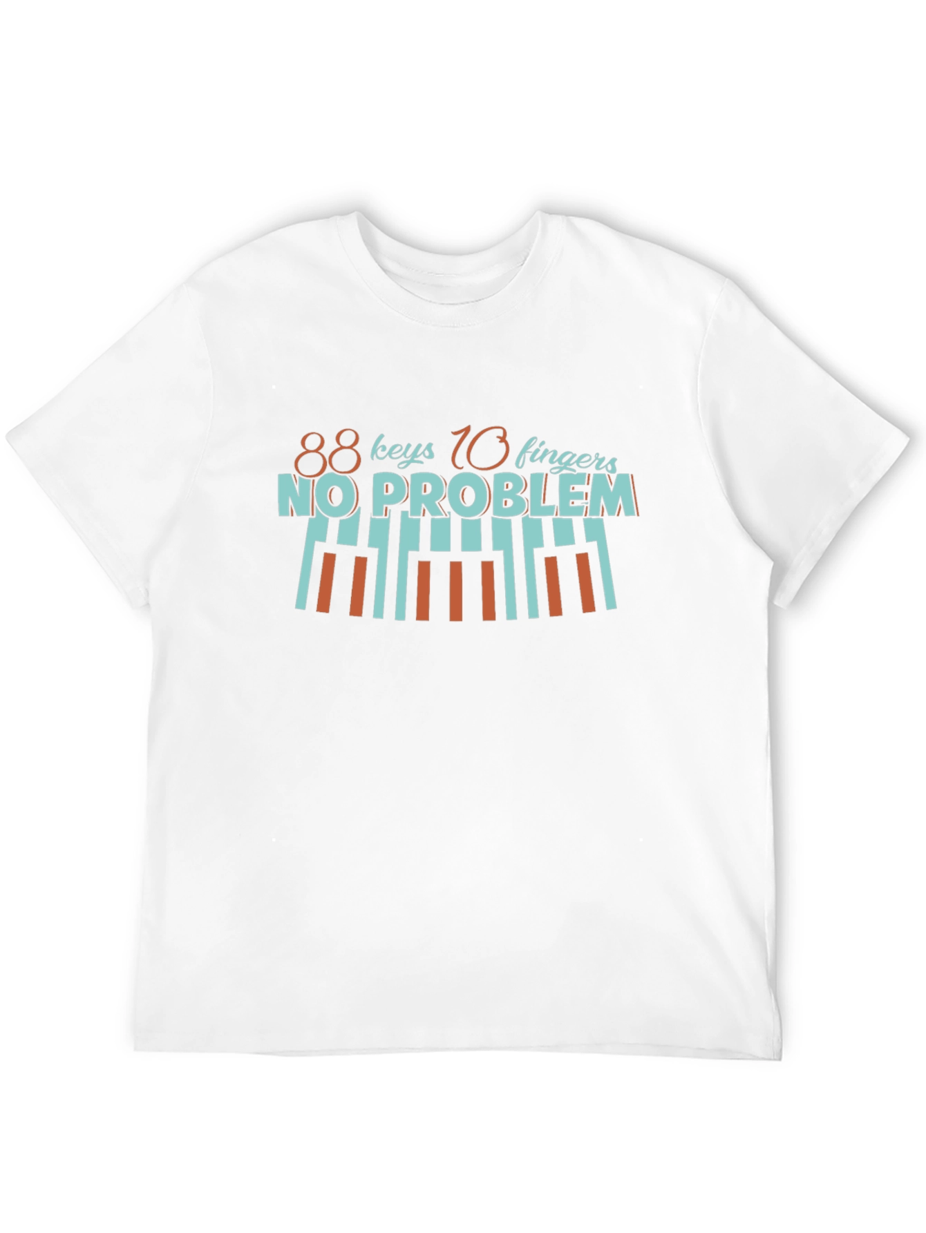 Camiseta Negra con Diseño de Piano para Músicos