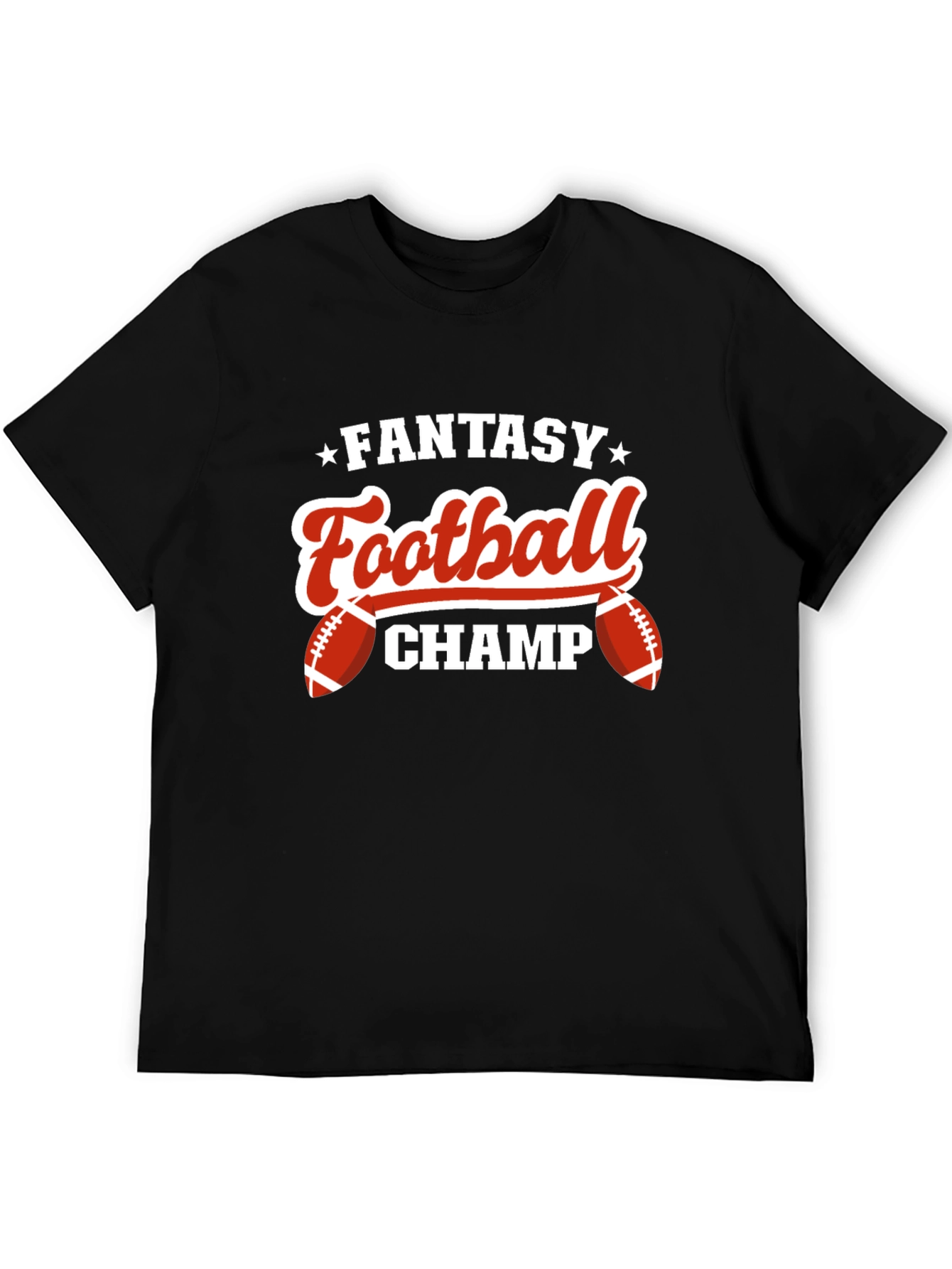 Camiseta Negra: ¡Campeón de Fútbol Fantasy!
