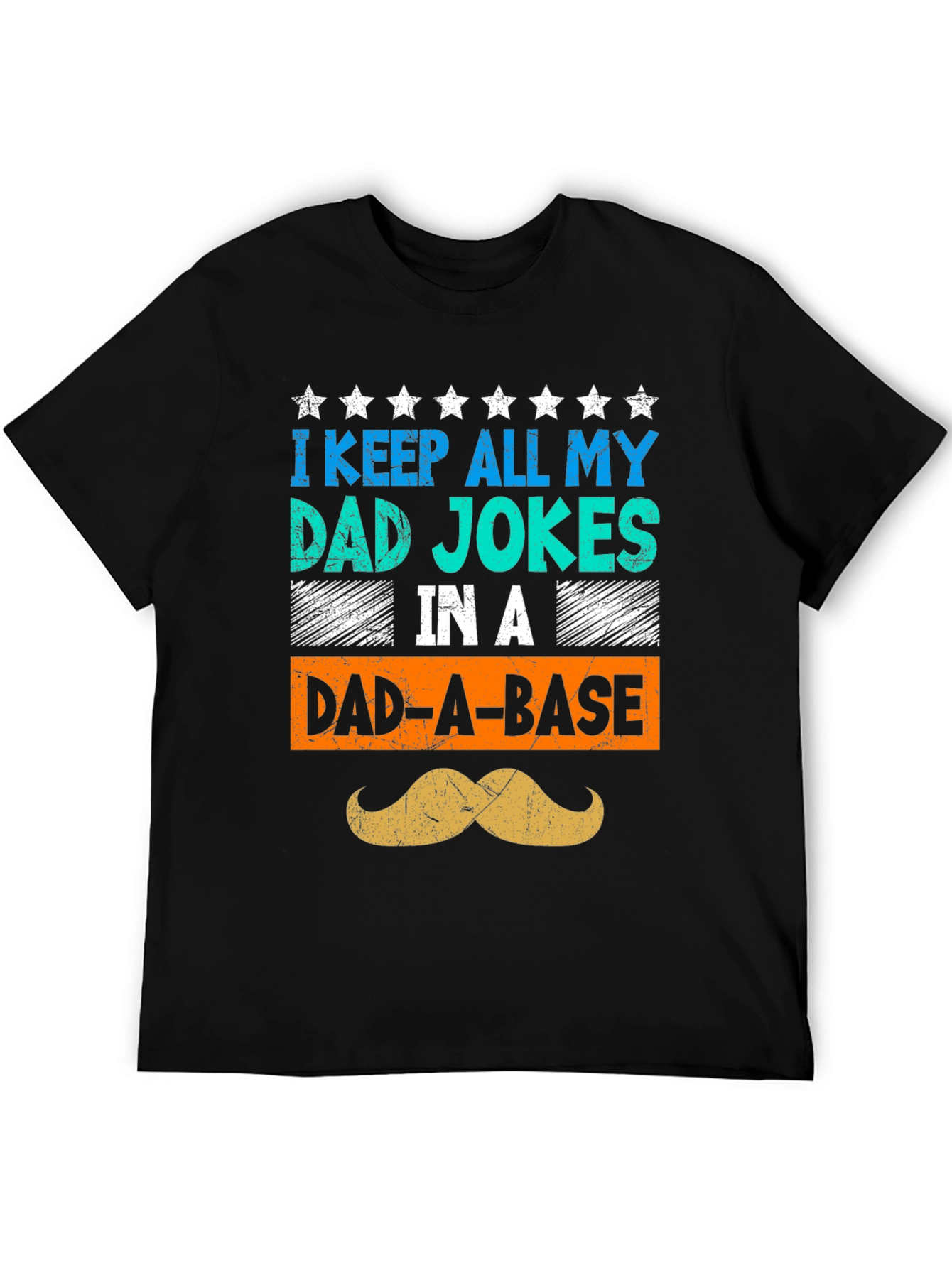 Camiseta Negra Humorística para Papá - Dad-A-Base