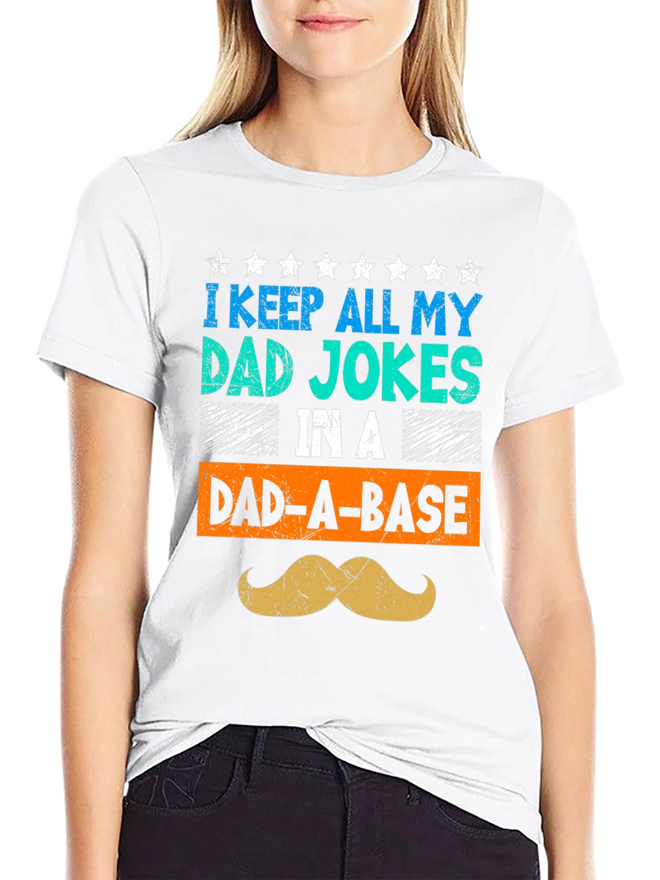 Camiseta Negra Humorística para Papá - Dad-A-Base
