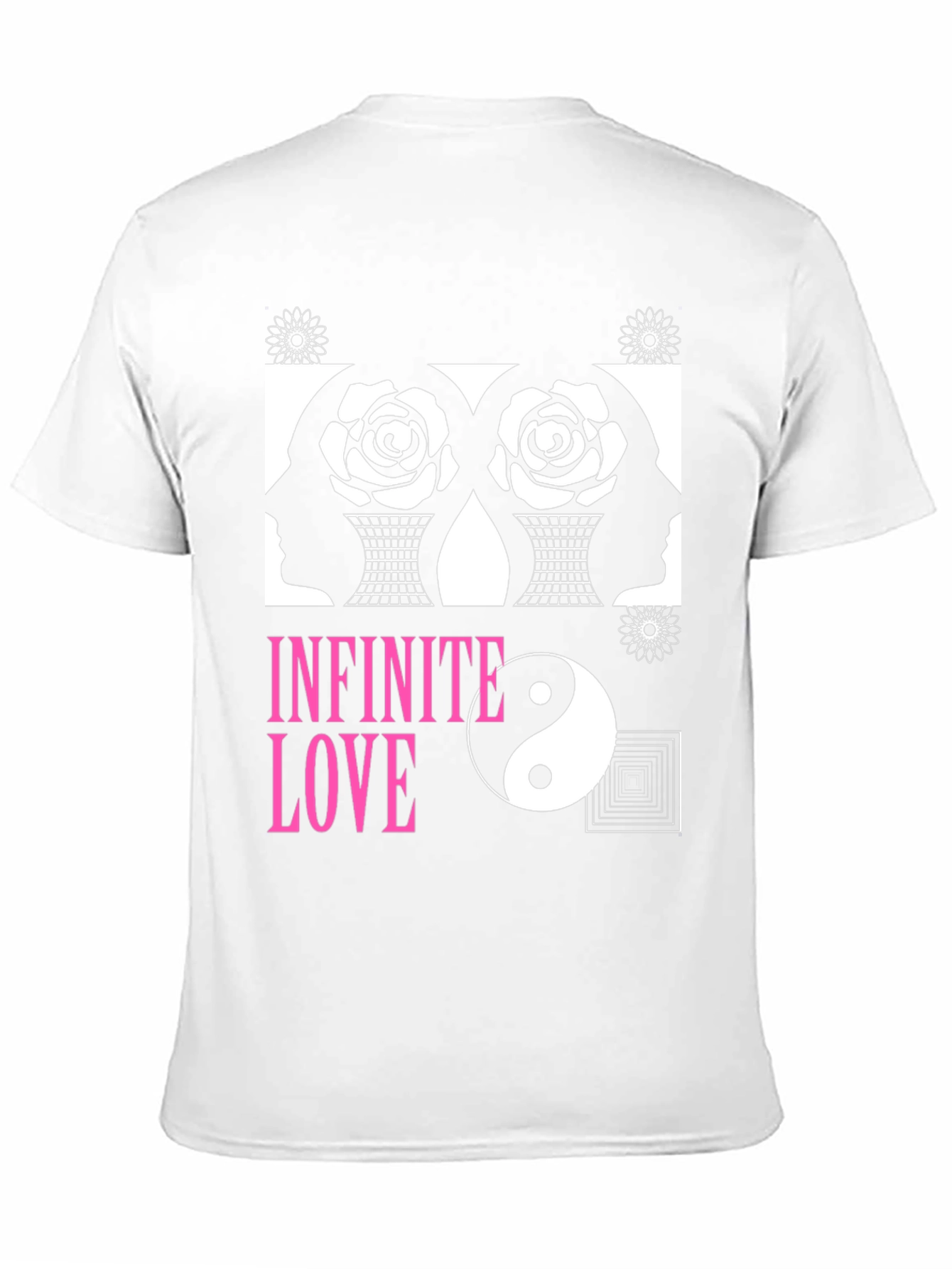 Camiseta Negra Amor Infinito Diseño Yin Yang
