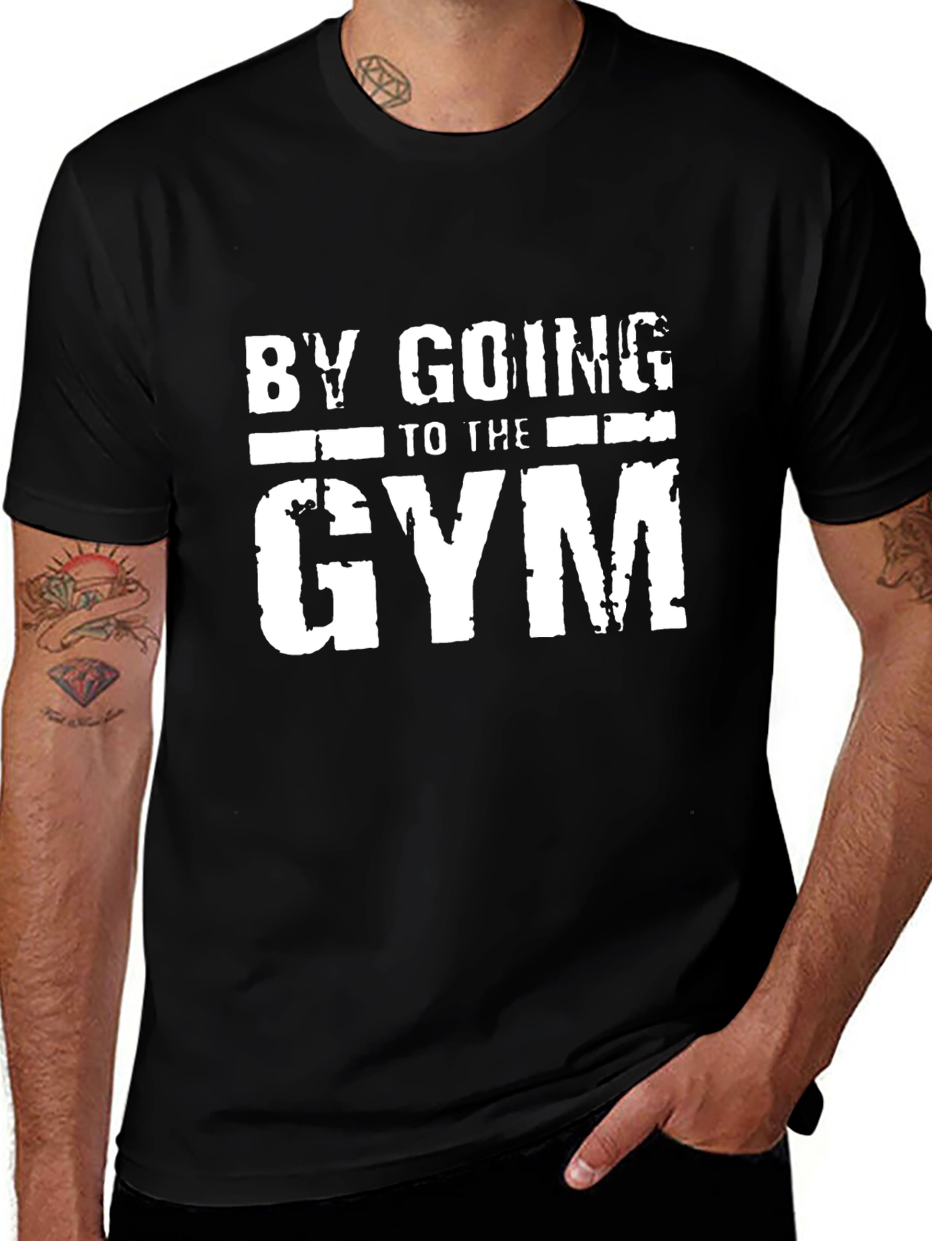 Camiseta Negra Motivacional para Gimnasio