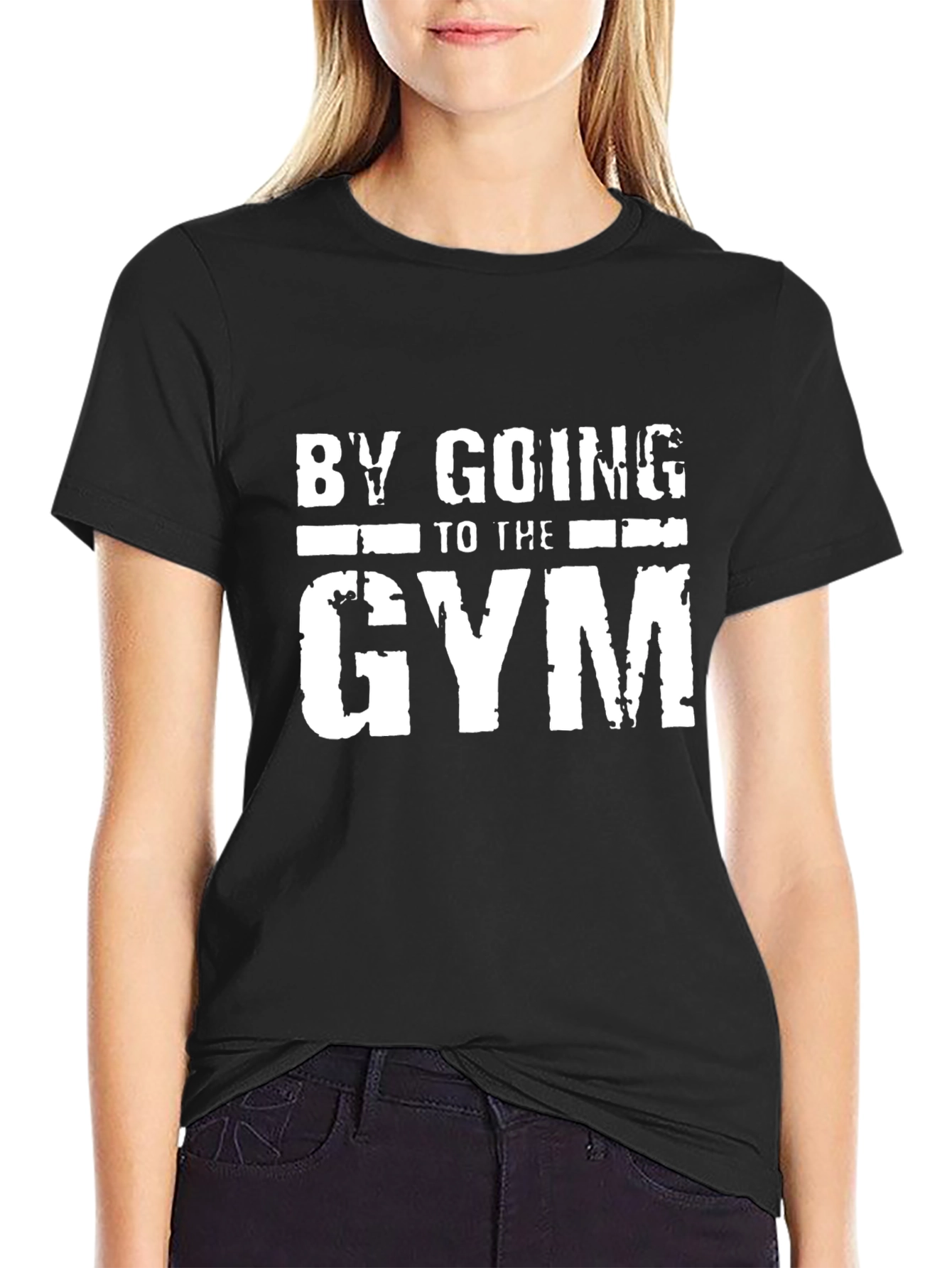 Camiseta Negra Motivacional para Gimnasio