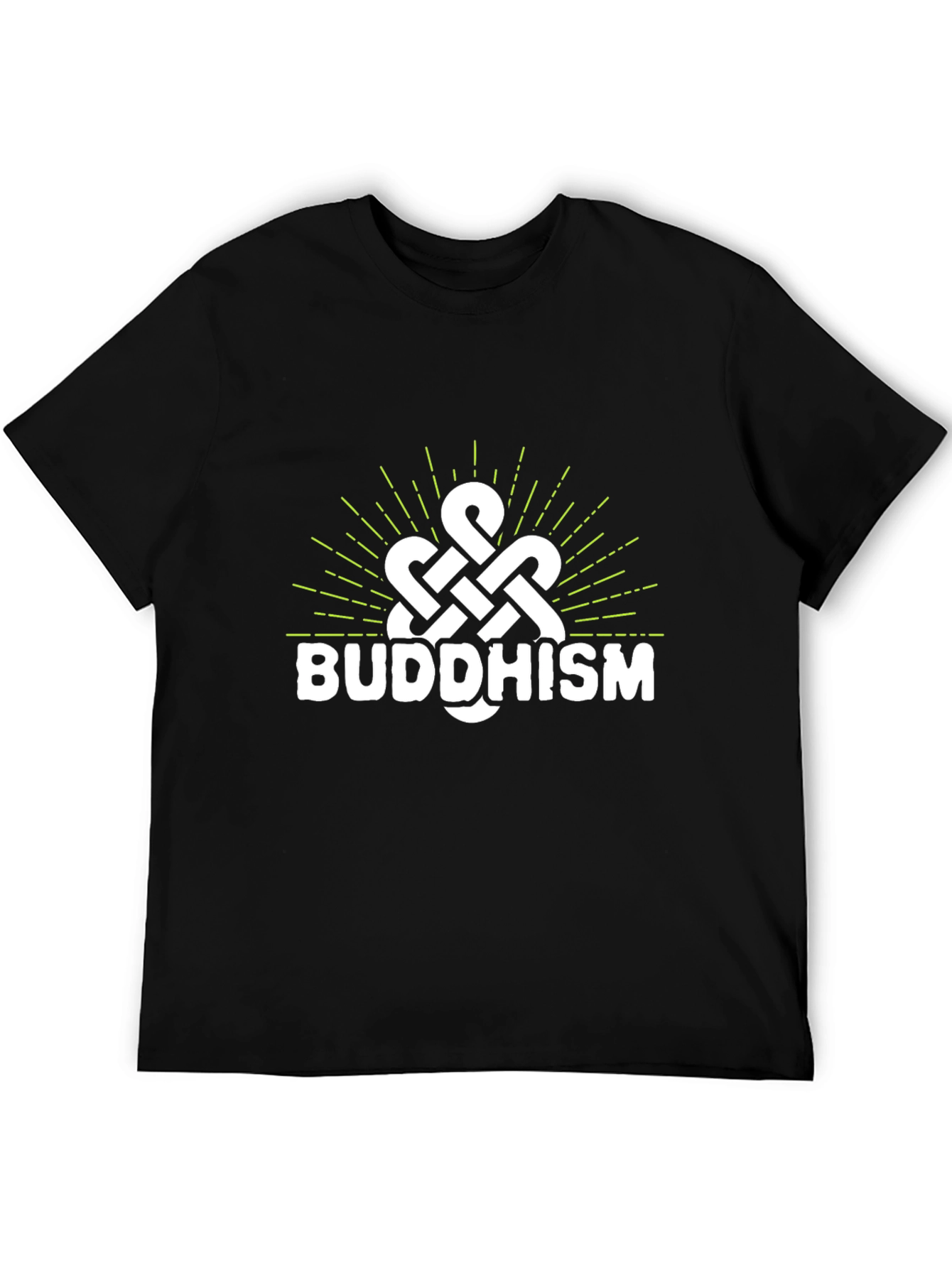 Camiseta Negra con Diseño Budista