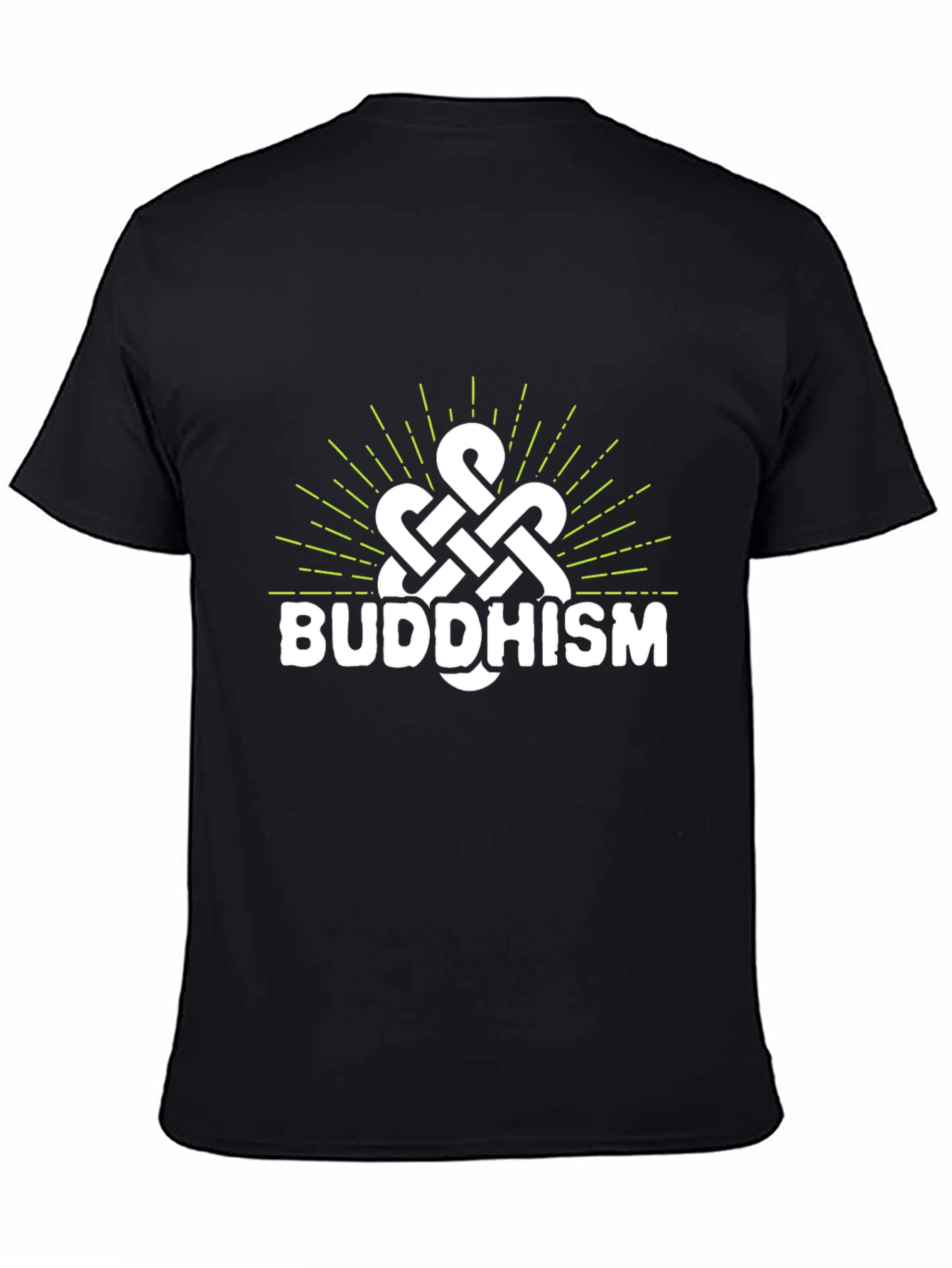 Camiseta Negra con Diseño Budista