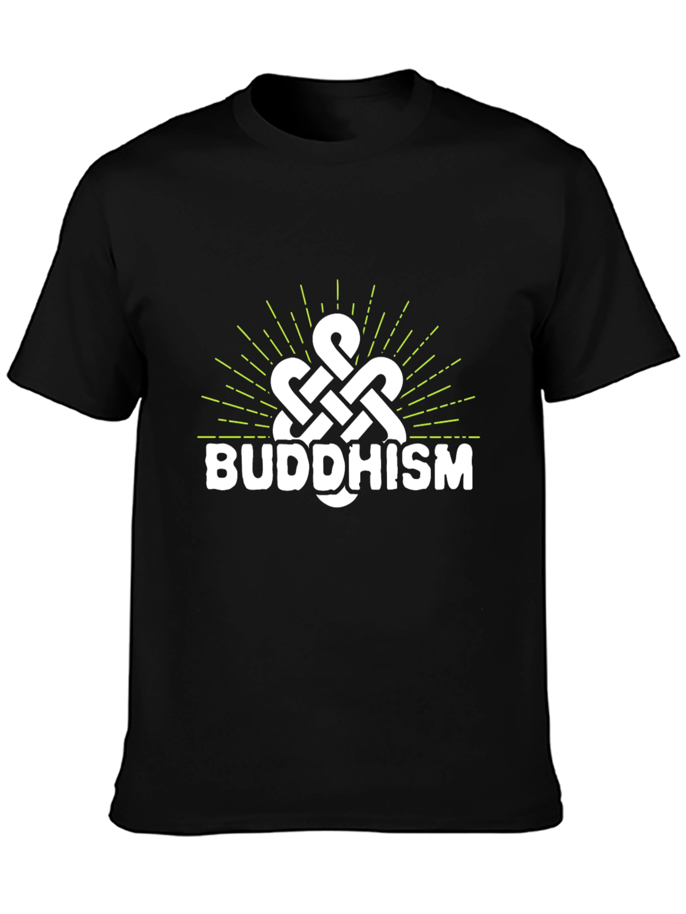 Camiseta Negra con Diseño Budista