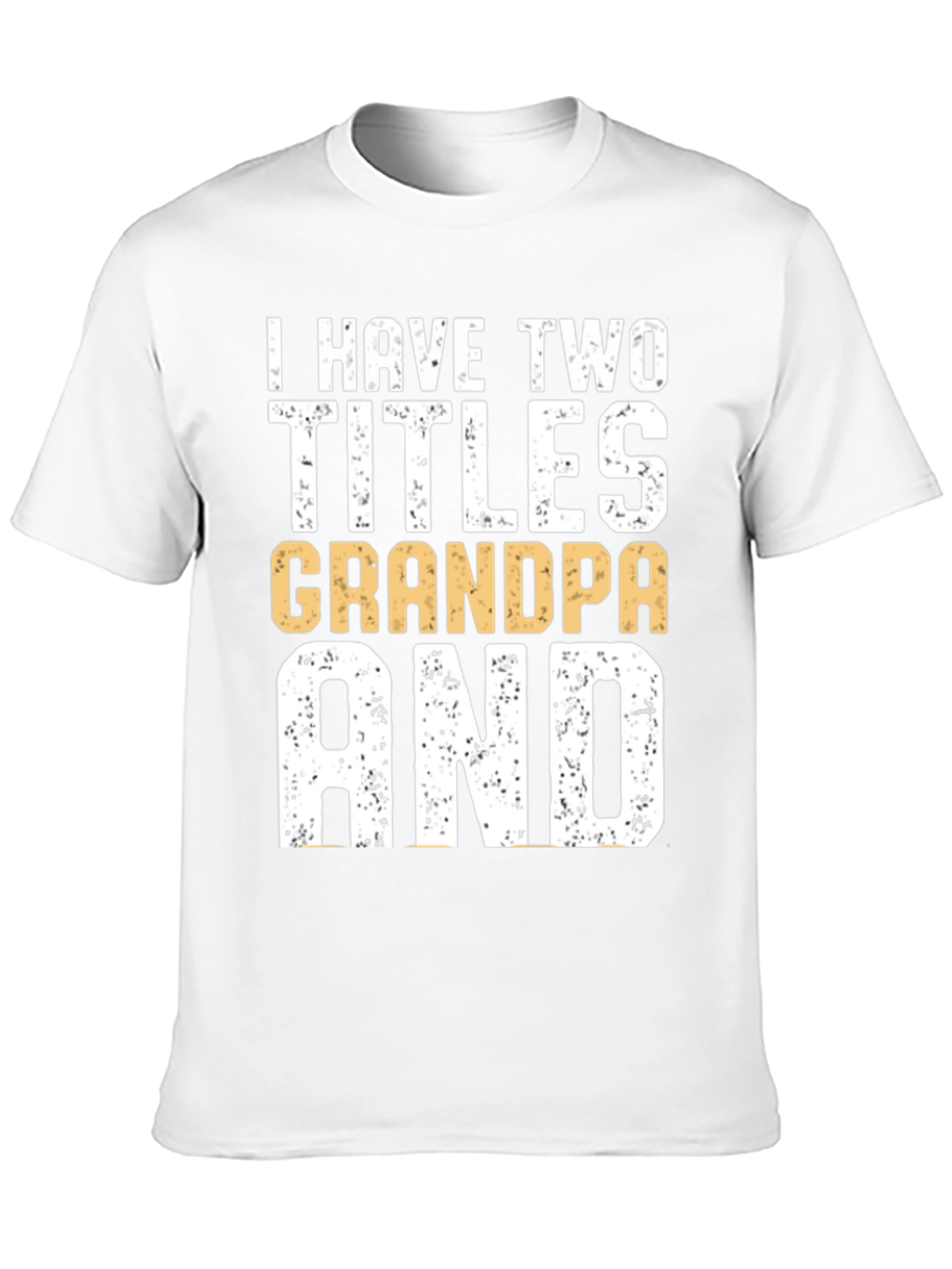 Camiseta Hombre: Dos Títulos Abuelo y Papá