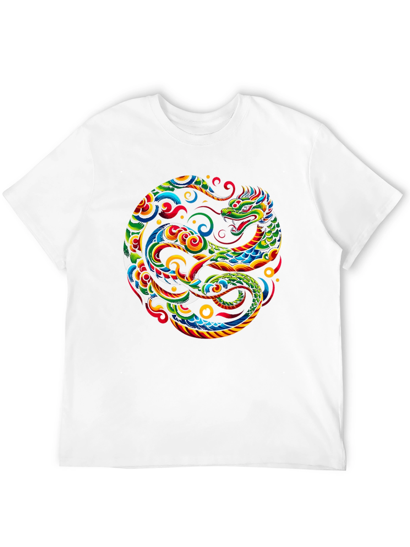 Camiseta Negra con Diseño de Dragón Yin Yang