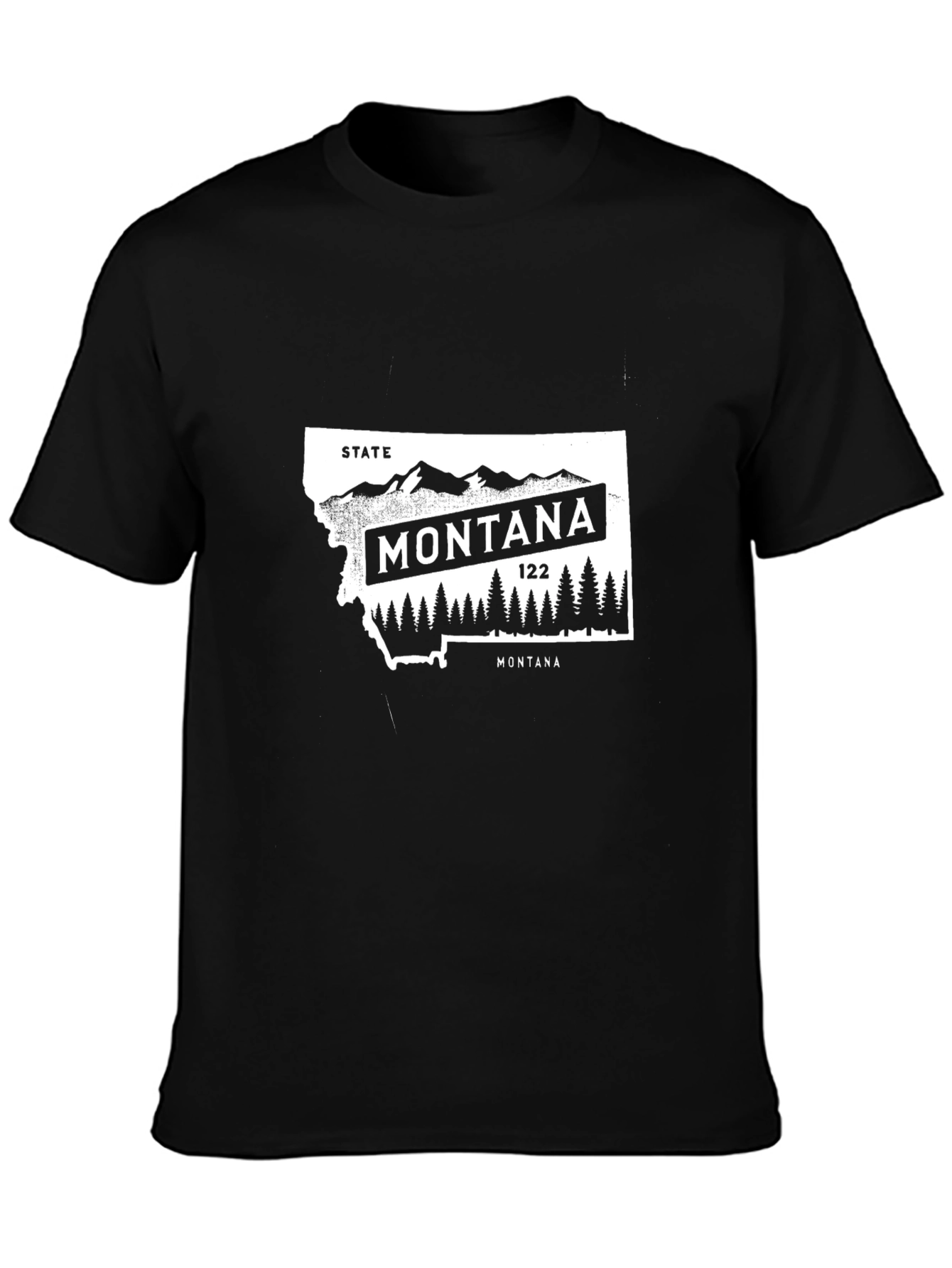 Camiseta Negra Montana State Unisex