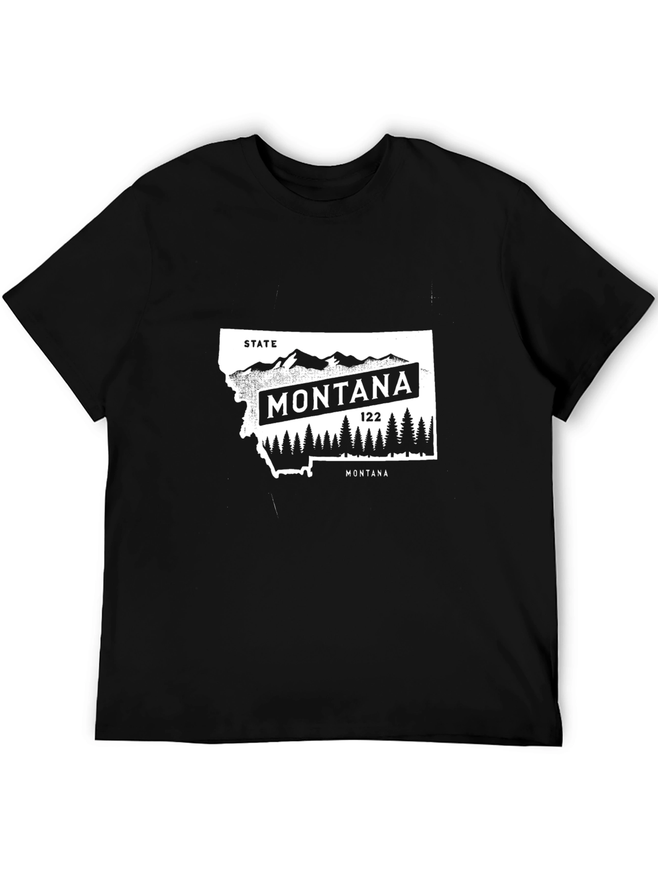 Camiseta Negra Montana State Unisex