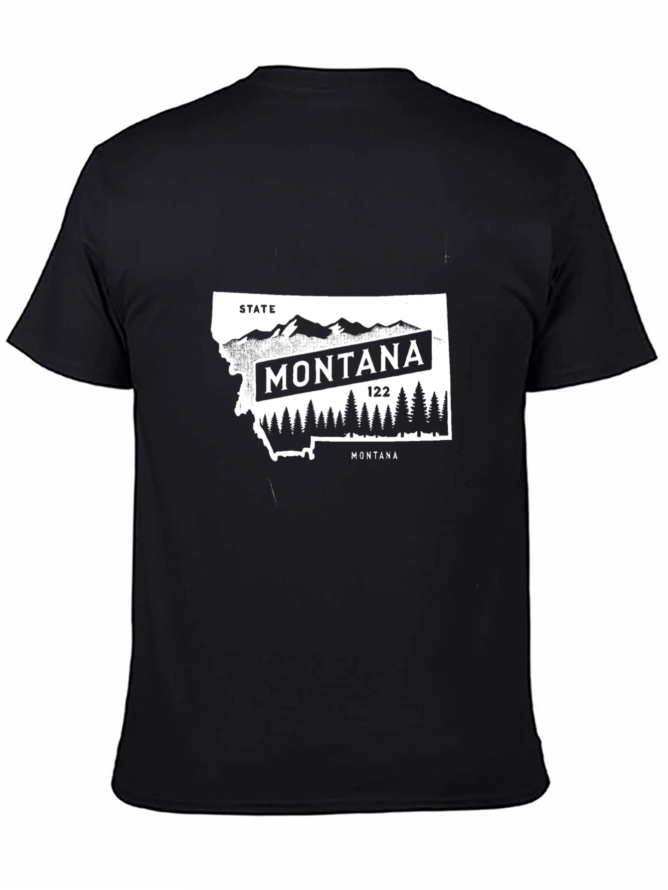 Camiseta Negra Montana State Unisex